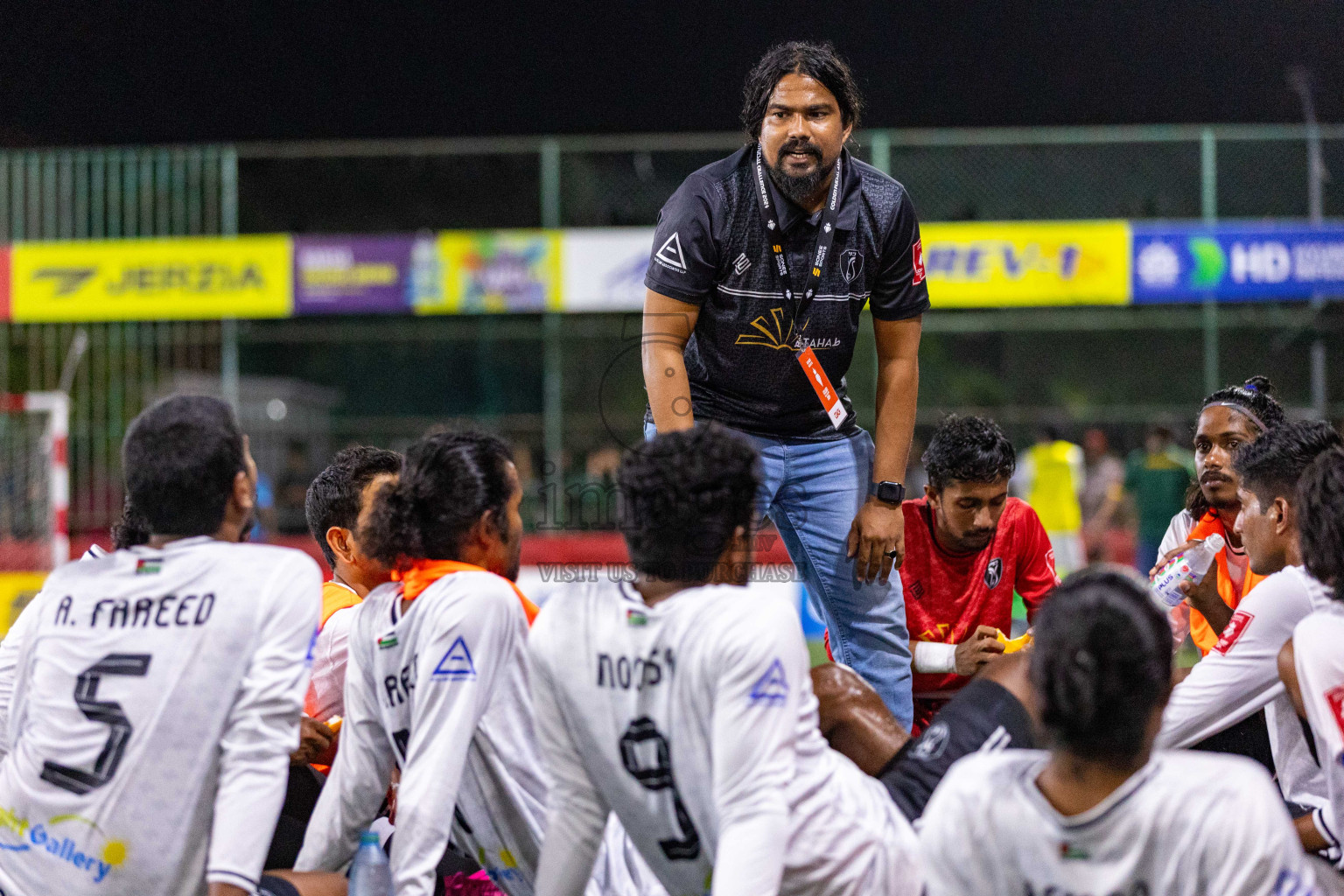 N Velidhoo vs N Miladhoo in Day 3 of Golden Futsal Challenge 2024 was held on Wednesday, 17th January 2024, in Hulhumale', Maldives
Photos: Ismail Thoriq / images.mv