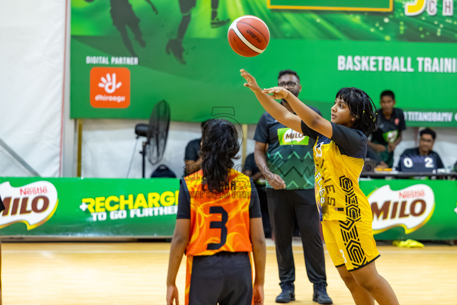 Milo 5 x 5 Junior Challenge 2025 - Basketball tournament held in Basketball Training Center, Male', Maldives on Thursday, 09th October 2025. 
Photo by: Hassan Simah / Images.mv