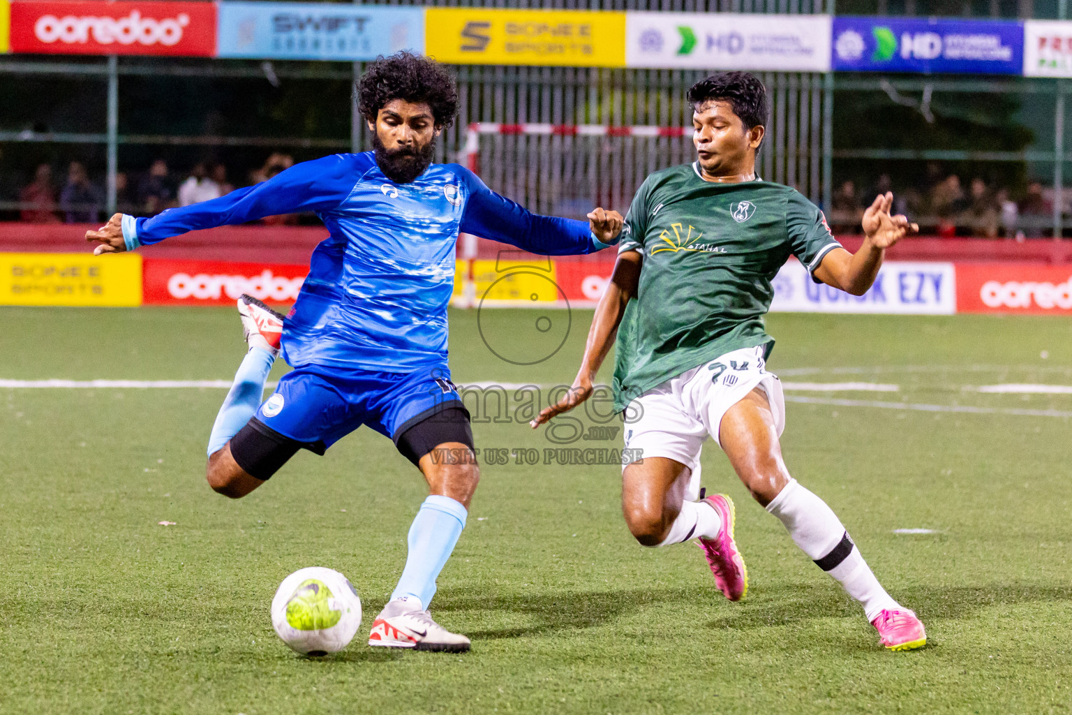 N Miladhoo vs N Maafaru in Day 6 of Golden Futsal Challenge 2024 was held on Saturday, 20th January 2024, in Hulhumale', Maldives Photos: Hassan Simah / images.mv