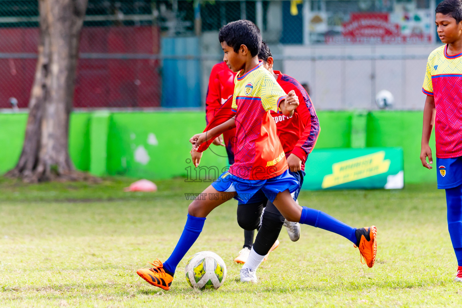 Day 1 of MILO Academy Championship 2024 - U12 was held at Henveiru Grounds in Male', Maldives on Sunday, 7th July 2024. Photos: Nausham Waheed / images.mv