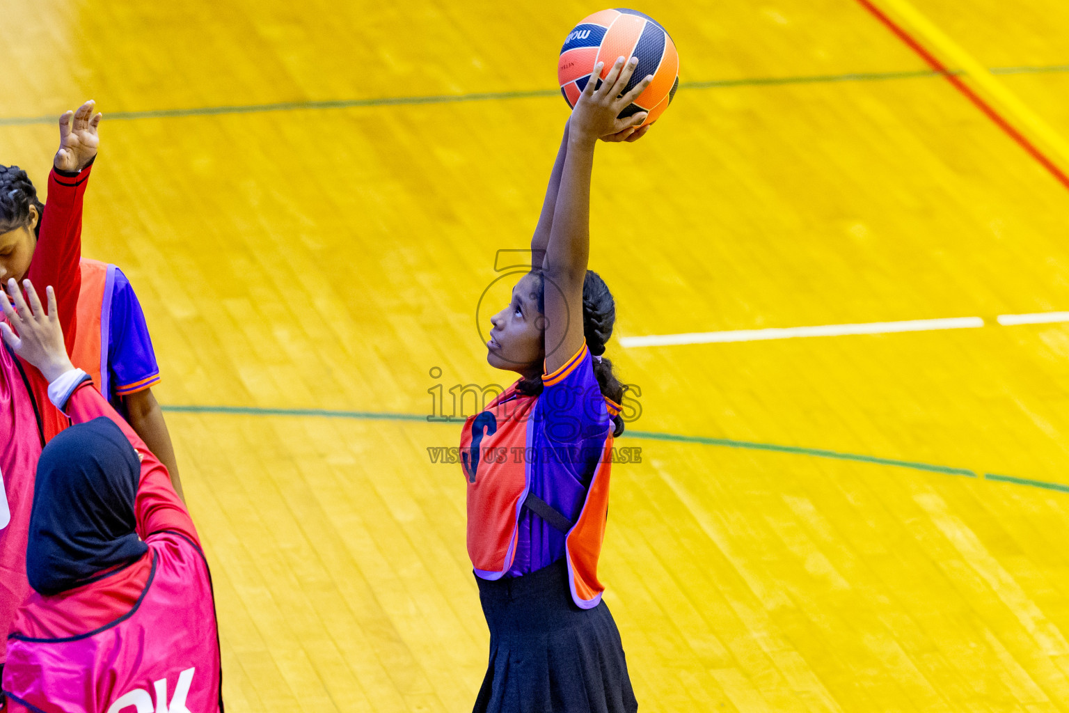 Day 2 of 25th Inter-School Netball Tournament was held in Social Center at Male', Maldives on Saturday, 10th August 2024. Photos: Nausham Waheed / images.mv