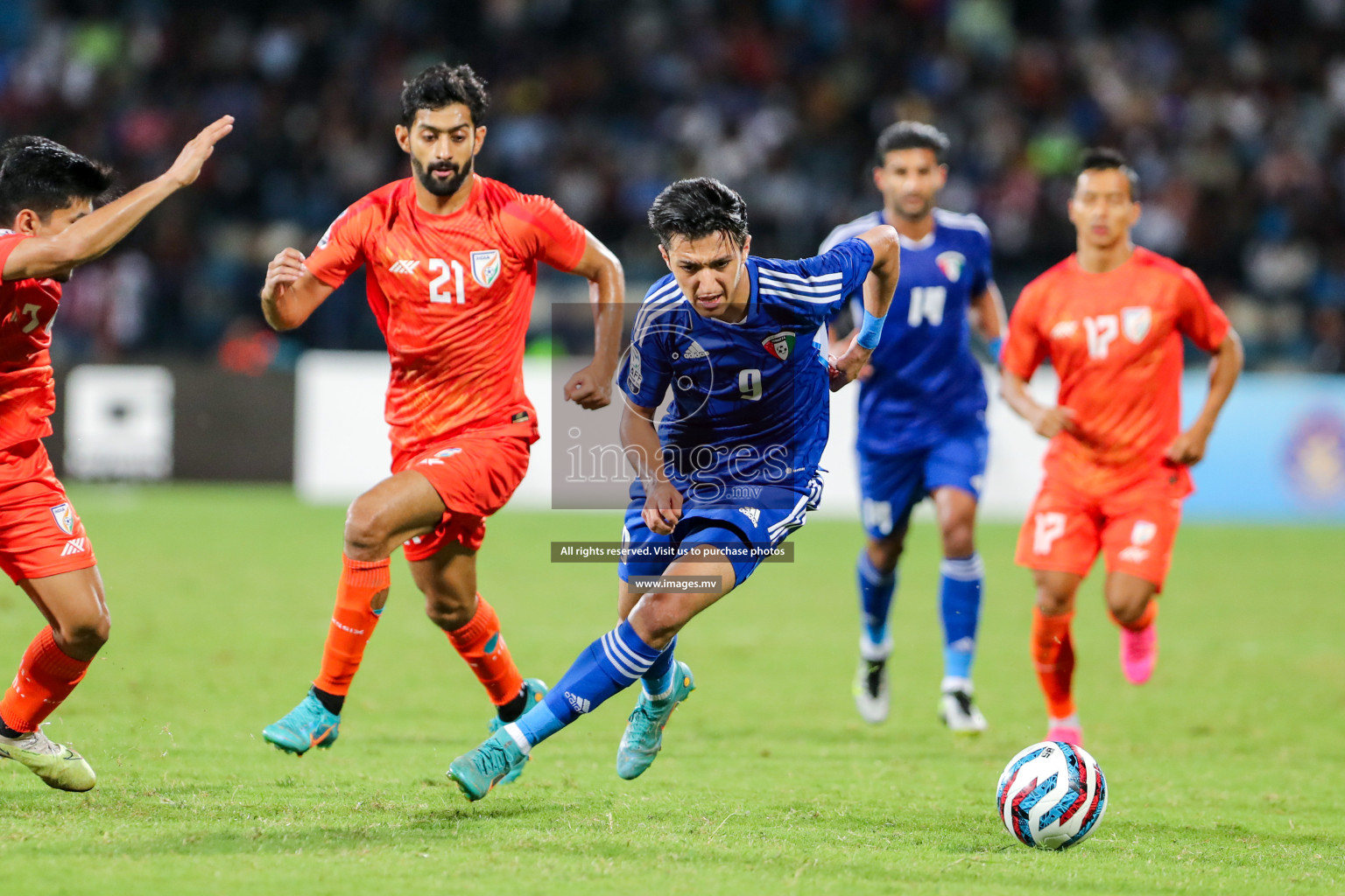 Kuwait vs India in the Final of SAFF Championship 2023 held in Sree Kanteerava Stadium, Bengaluru, India, on Tuesday, 4th July 2023. Photos: Nausham Waheed, Hassan Simah / images.mv