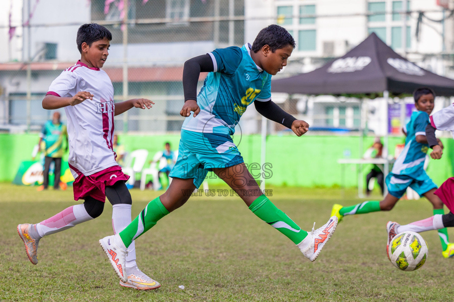 Day 1 of MILO Academy Championship 2024 - U12 was held at Henveiru Grounds in Male', Maldives on Thursday, 4th July 2024. Photos: Shuu Abdul Sattar / images.mv