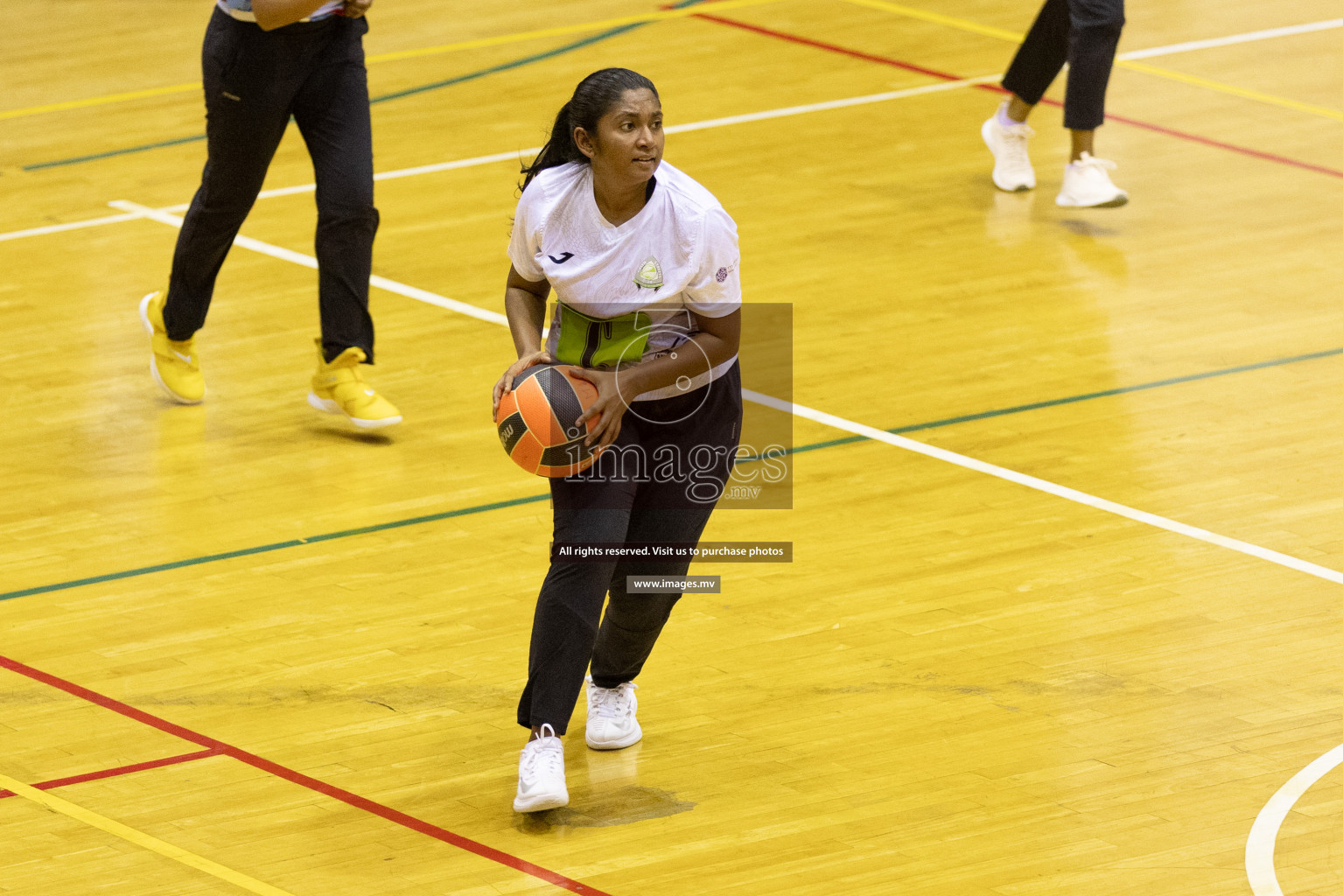 Club Green Streets vs Mahibadhoo in the Milo National Netball Tournament 2022 on 20 July 2022, held in Social Center, Male', Maldives. Photographer: Shuu / Images.mv