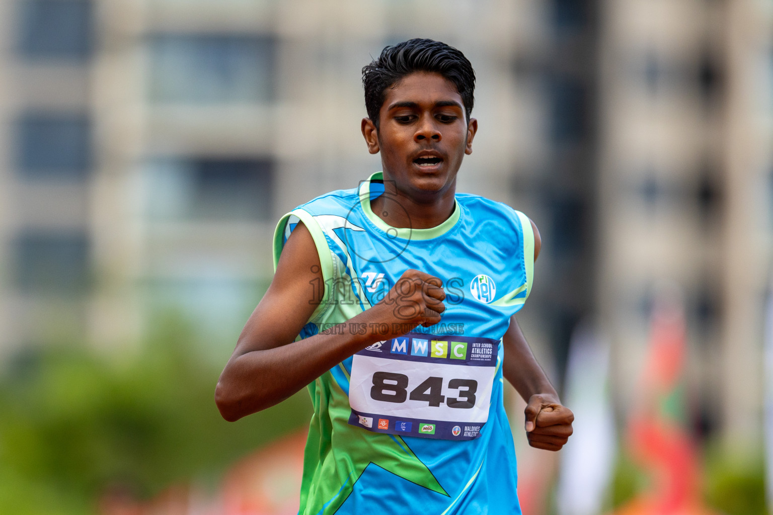 Day 2 of MWSC Interschool Athletics Championships 2024 held in Hulhumale Running Track, Hulhumale, Maldives on Sunday, 10th November 2024. Photos by: Ismail Thoriq / Images.mv