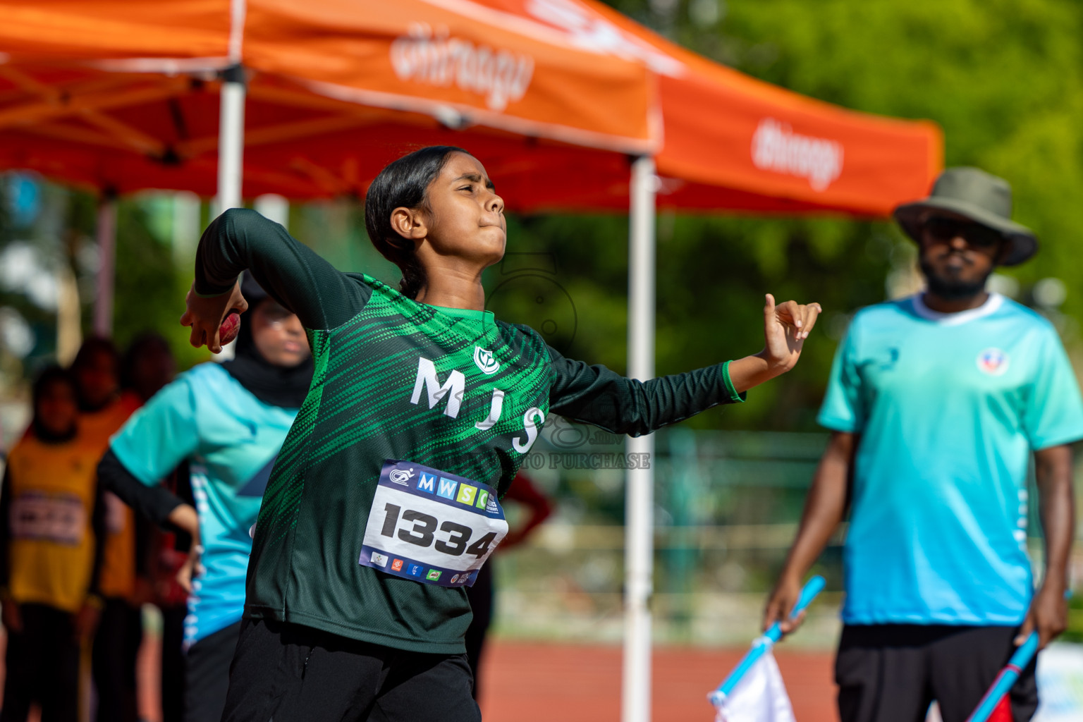 Day 1 of MWSC Interschool Athletics Championships 2024 held in Hulhumale Running Track, Hulhumale, Maldives on Saturday, 9th November 2024. 
Photos by: Hassan Simah / Images.mv