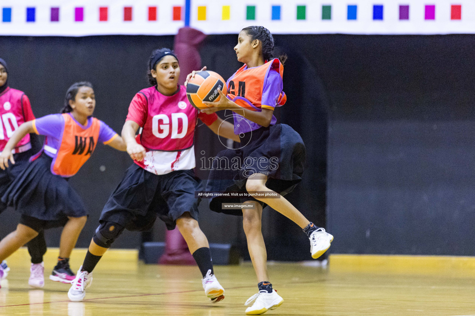 Day 11 of 24th Interschool Netball Tournament 2023 was held in Social Center, Male', Maldives on 6th November 2023. Photos: Nausham Waheed / images.mv