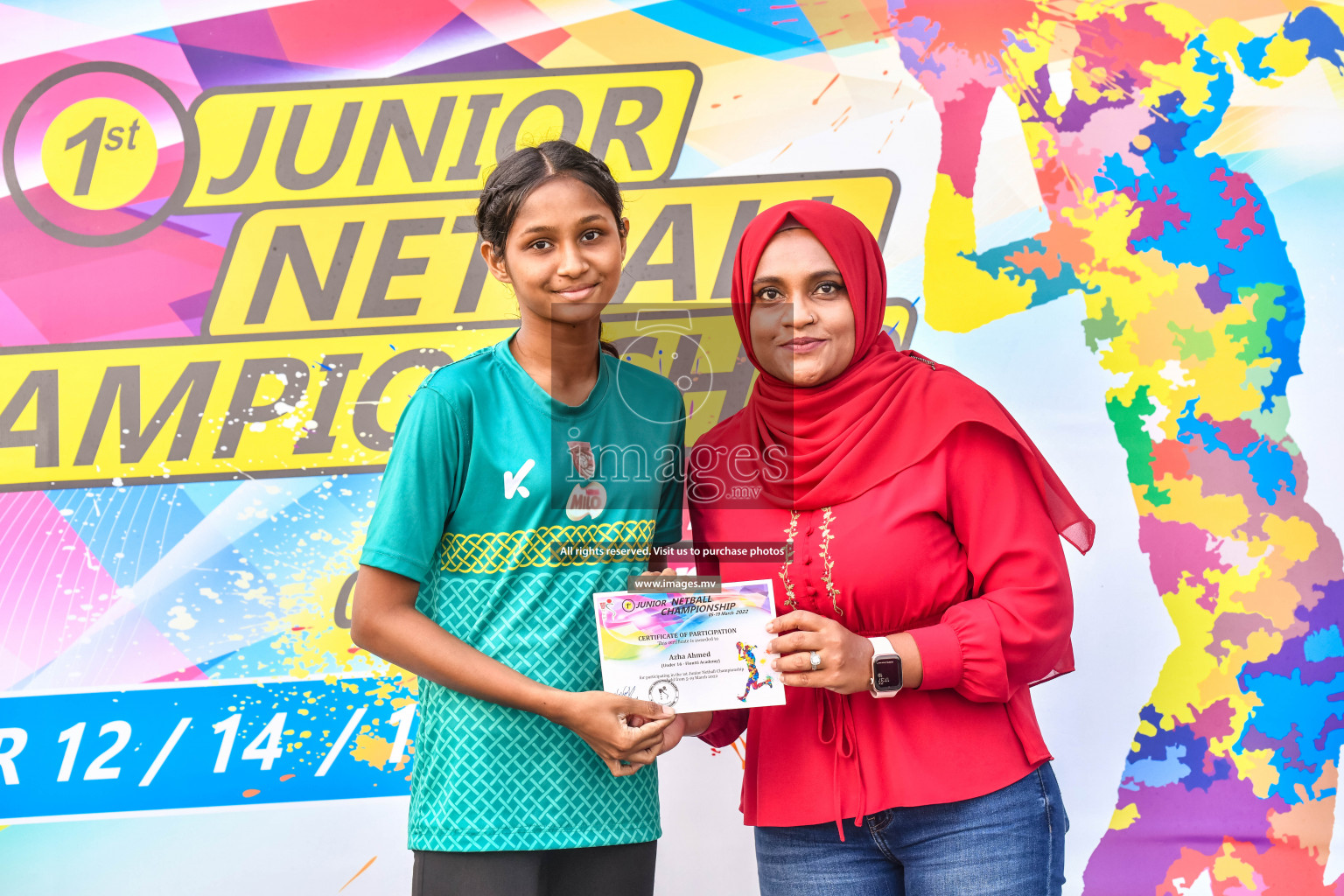 Final of Junior Netball Championship 2022 held in Male', Maldives on 19th March 2022. Photos by Nausham Waheed