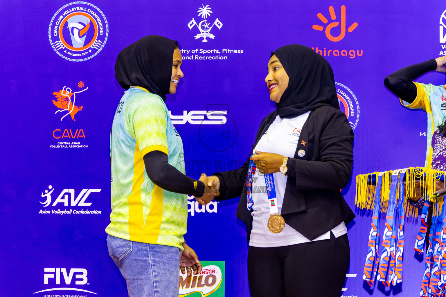 Nepal Police Club vs Humo VC in the Final of CAVA Woman's Volleyball Club Championship 2024 was held in Social Center, Male', Maldives on Saturday, 21st September 2024. Photos: Nausham Waheed / images.mv