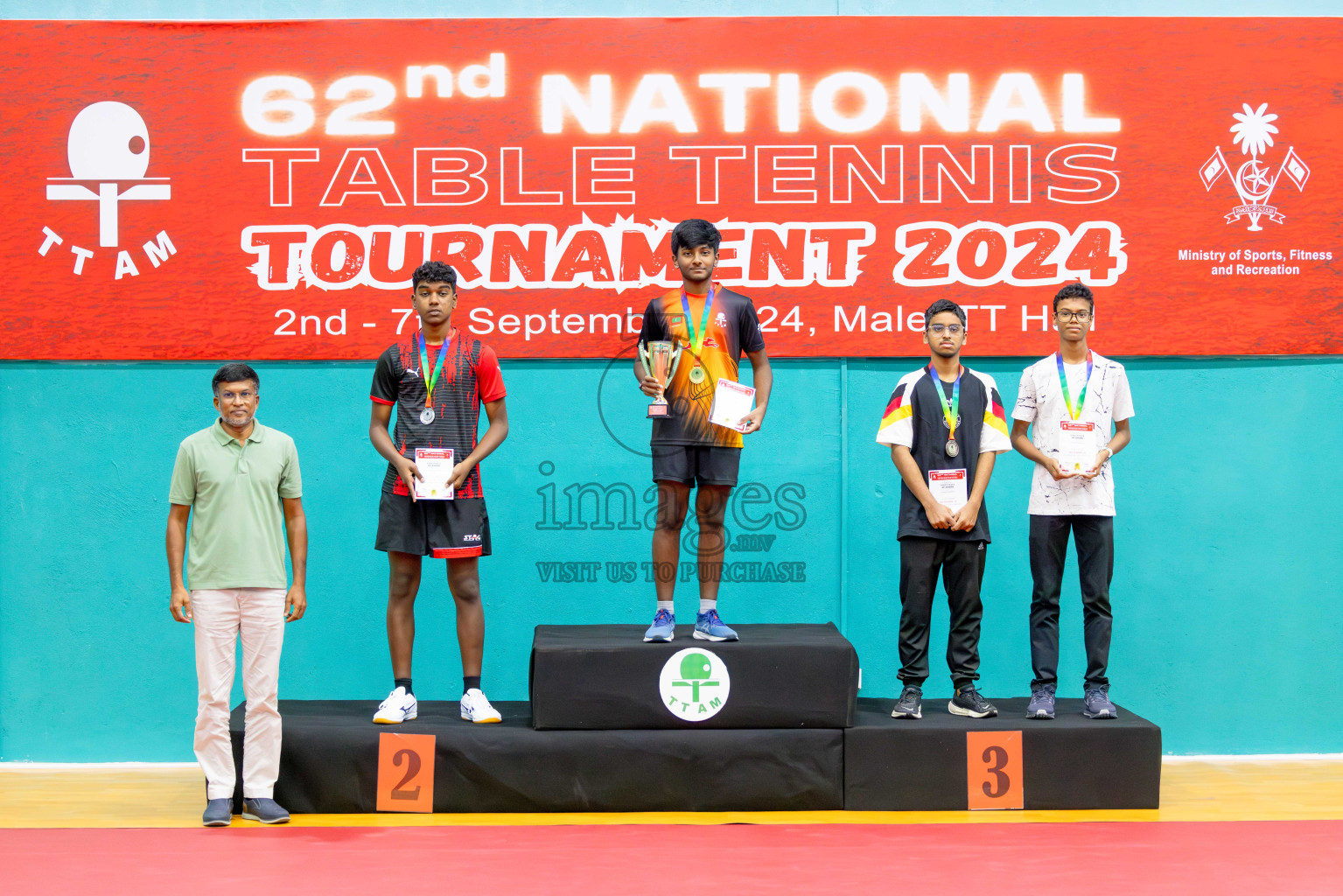 Finals of National Table Tennis Tournament 2024 was held at Male' TT Hall on Friday, 6th September 2024. 
Photos: Abdulla Abeed / images.mv