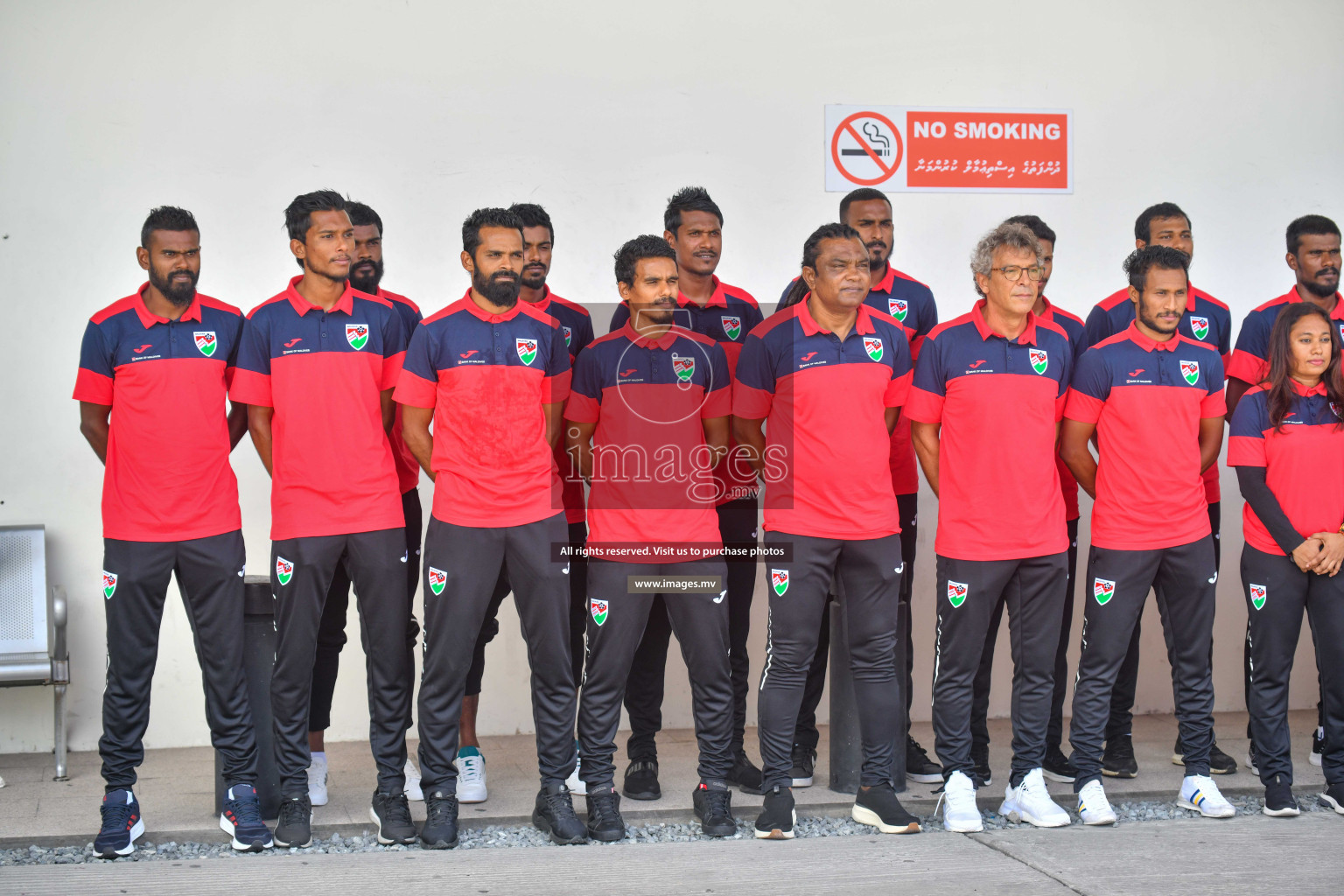 The Senior Men's National Team depart to Japan Training Camp from Maafannu Bus Terminal, Male', Maldives on 5th June 2023 Photos: Nausham Waheed/ Images.mv