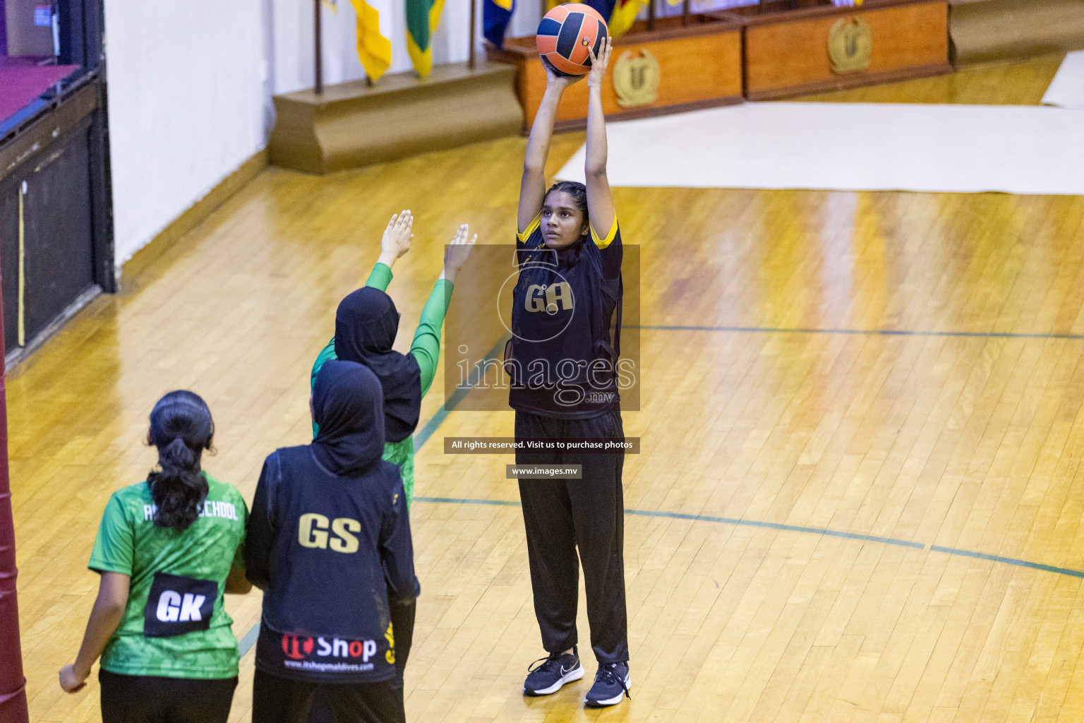 Day6 of 24th Interschool Netball Tournament 2023 was held in Social Center, Male', Maldives on 1st November 2023. Photos: Nausham Waheed / images.mv