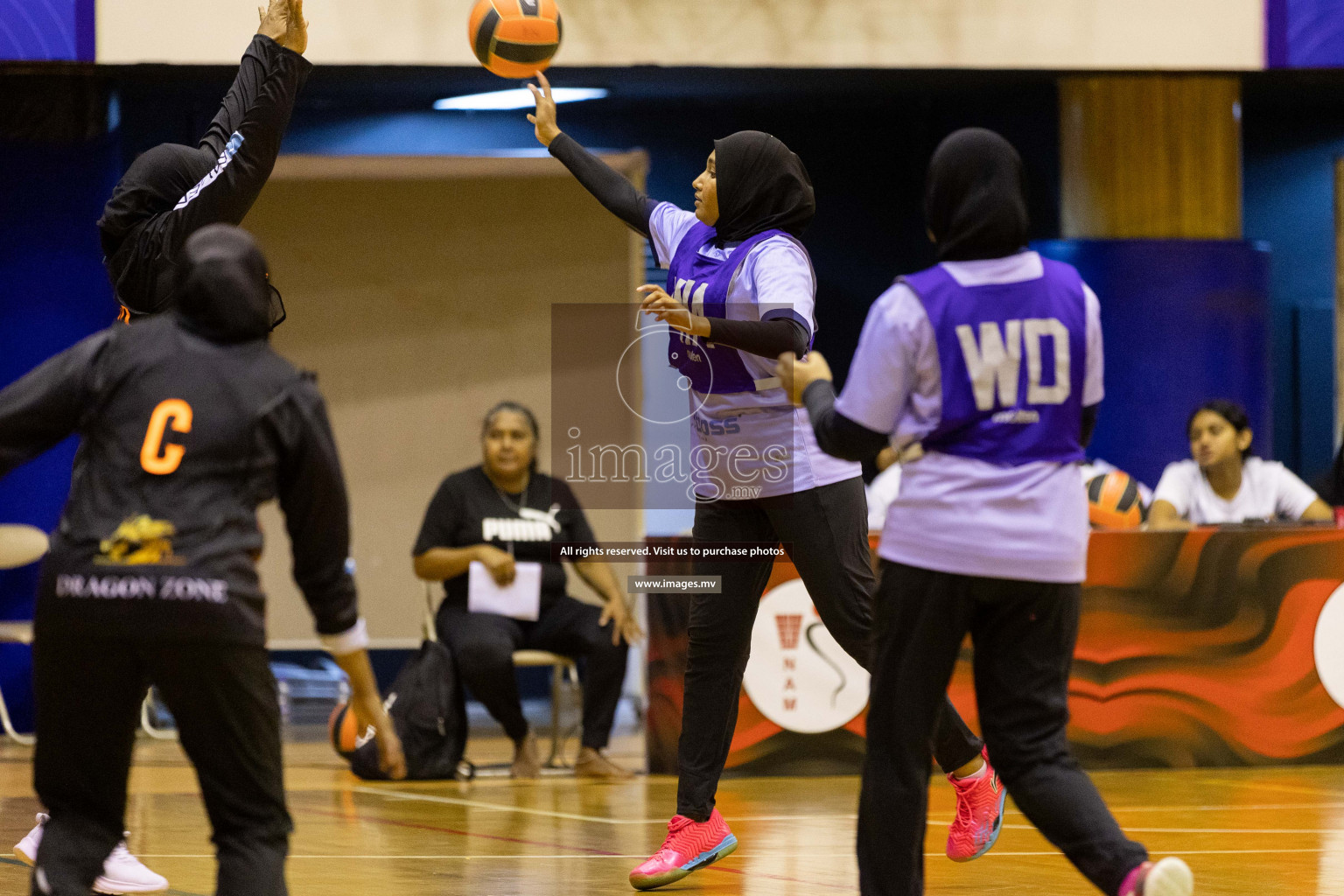 Club Matrix vs VYANSA in the Milo National Netball Tournament 2022 on 20 July 2022, held in Social Center, Male', Maldives. Photographer: Shuu / Images.mv