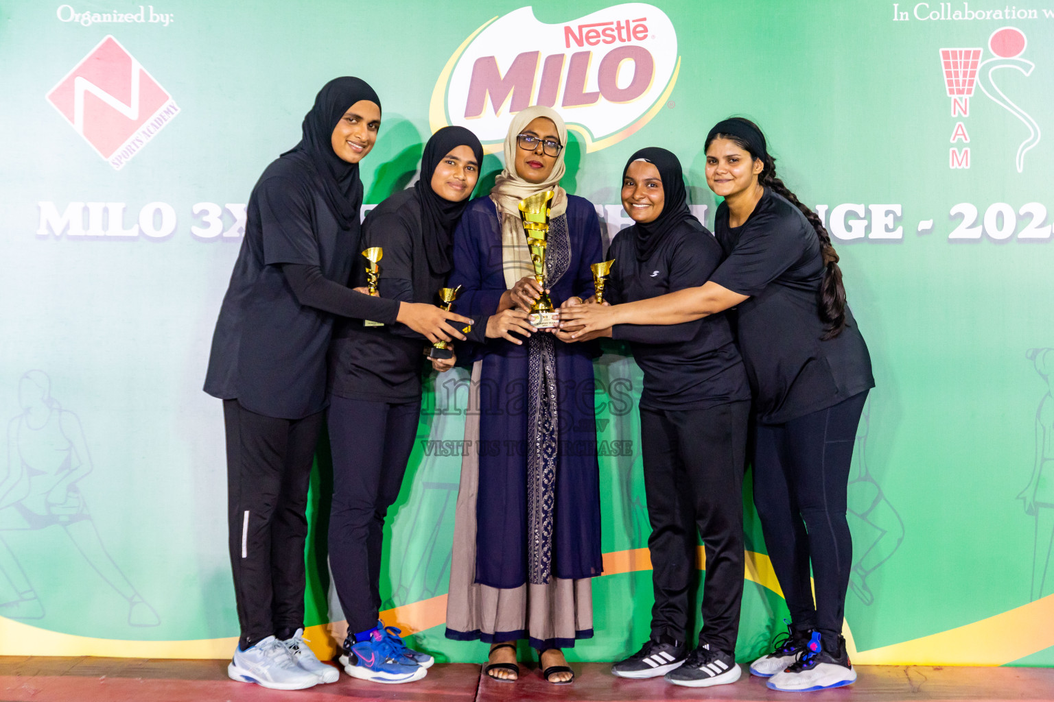 Final of MILO 3x3 Netball Challenge 2024 was held in Ekuveni Netball Court at Male', Maldives on Thursday, 20th March 2024. Photos: Nausham Waheed / images.mv