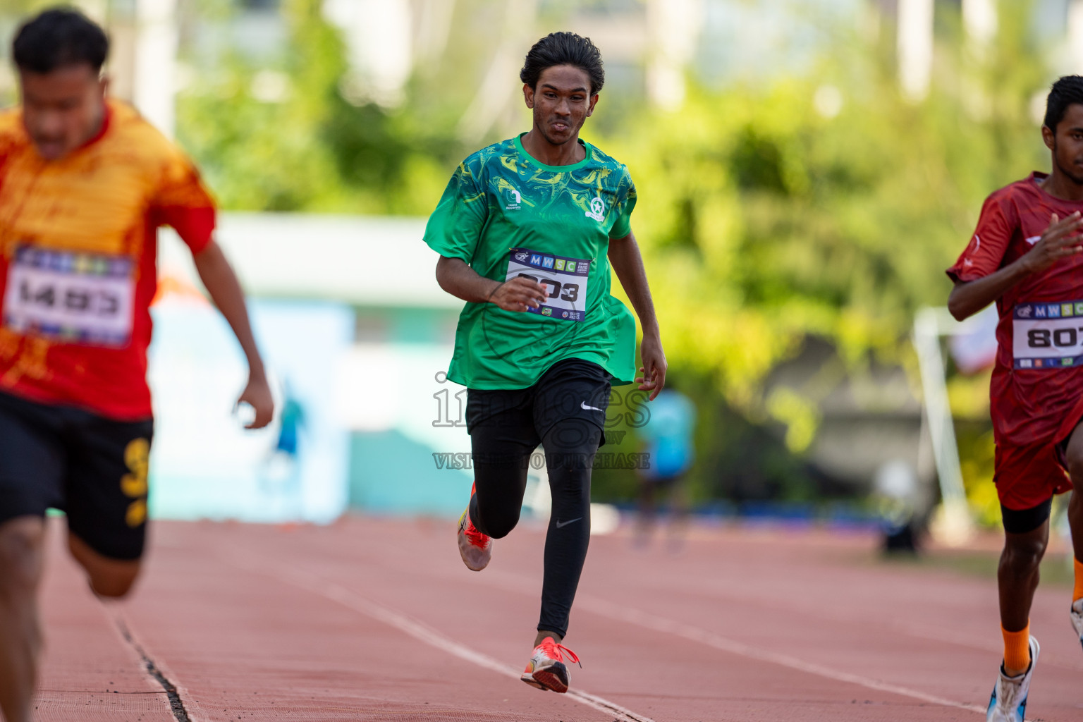 Day 1 of MWSC Interschool Athletics Championships 2024 held in Hulhumale Running Track, Hulhumale, Maldives on Saturday, 9th November 2024. Photos by: Ismail Thoriq / Images.mv