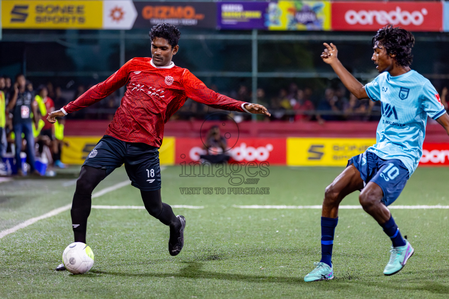 HA. Dhidhdhoo VS HDh. Nolhivaran on Day 33 of Golden Futsal Challenge 2024, held on Sunday, 18th February 2024, in Hulhumale', Maldives Photos: Mohamed Mahfooz Moosa / images.mv