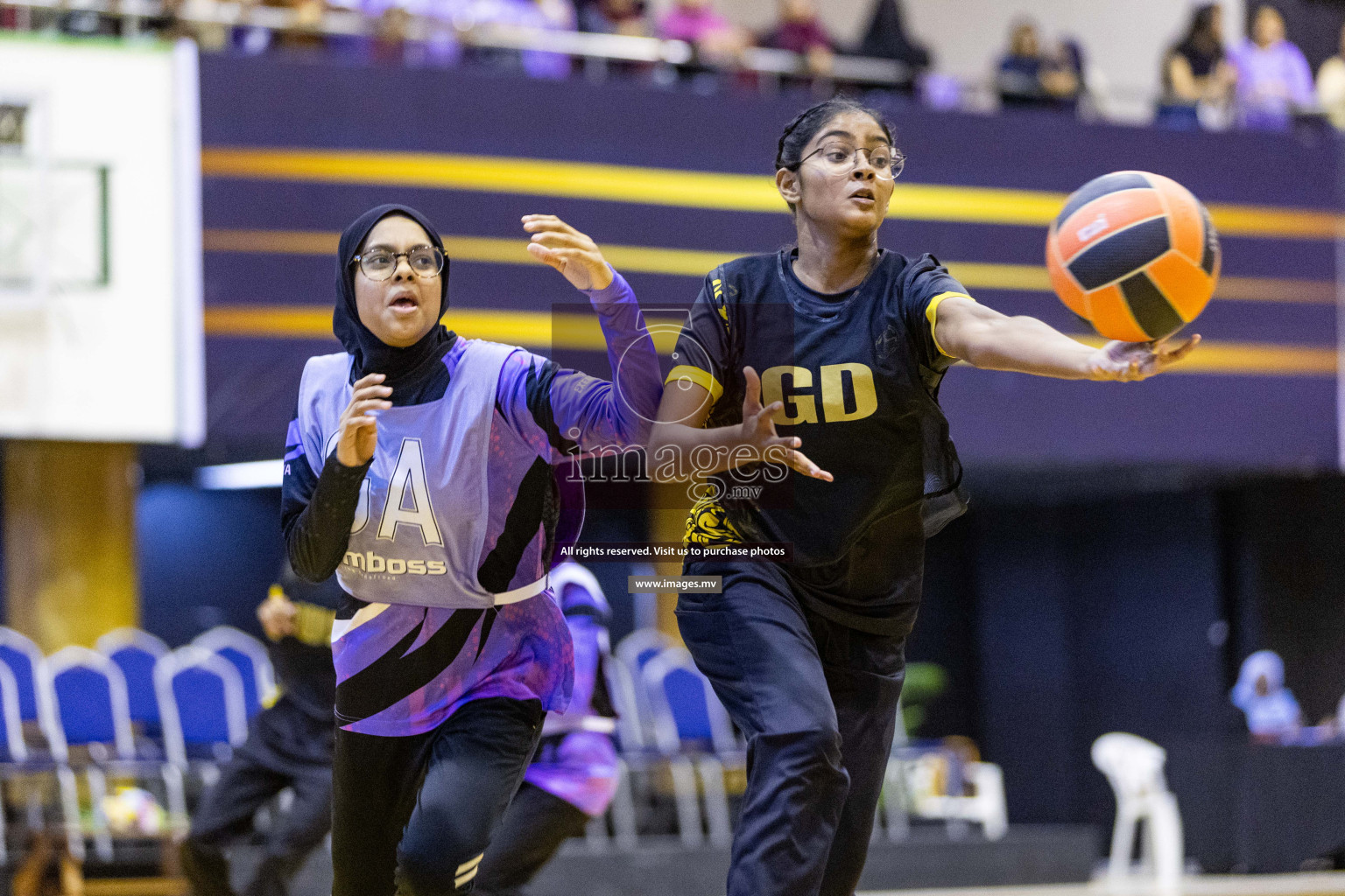 Day 10 of 24th Interschool Netball Tournament 2023 was held in Social Center, Male', Maldives on 5th November 2023. Photos: Nausham Waheed / images.mv