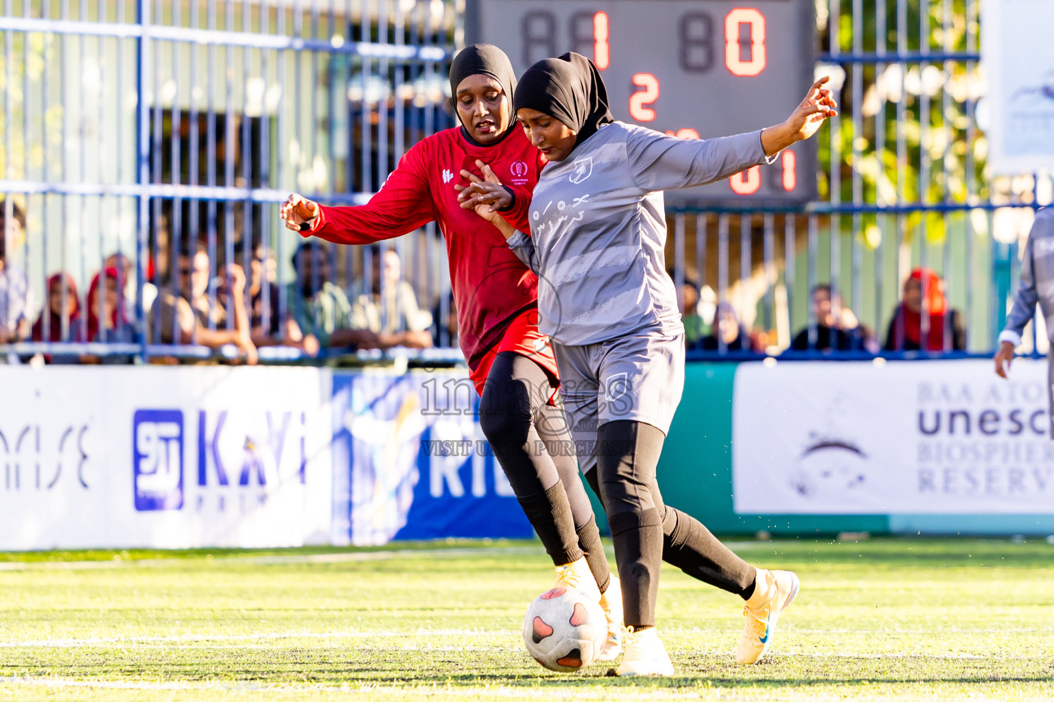 Dhonfan vs Kihaadhoo in Day 4 of Better in Baa Futsal Fiesta 2025 Woman's division held in B. Eydhafushi, Maldives on Sunday, 9th November 2025. Photos: Nausham Waheed / images.mv