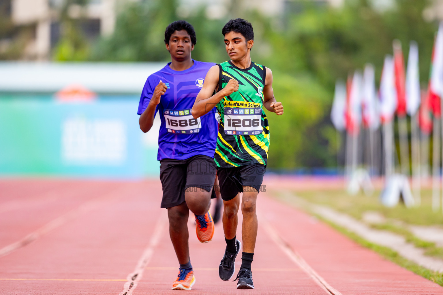 Day 5 of MWSC Interschool Athletics Championships 2024 held in Hulhumale Running Track, Hulhumale, Maldives on Wednesday, 13th November 2024. Photos by: Nausham Waheed / Images.mv