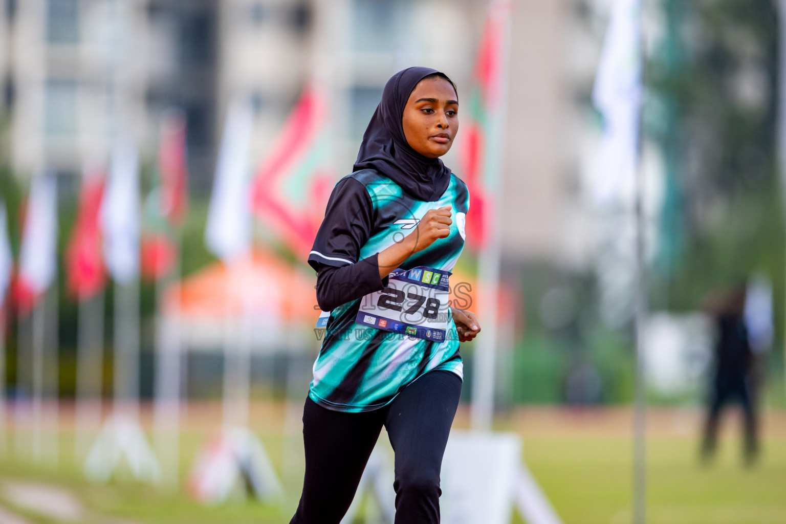 Day 5 of MWSC Interschool Athletics Championships 2024 held in Hulhumale Running Track, Hulhumale, Maldives on Wednesday, 13th November 2024. Photos by: Nausham Waheed / Images.mv