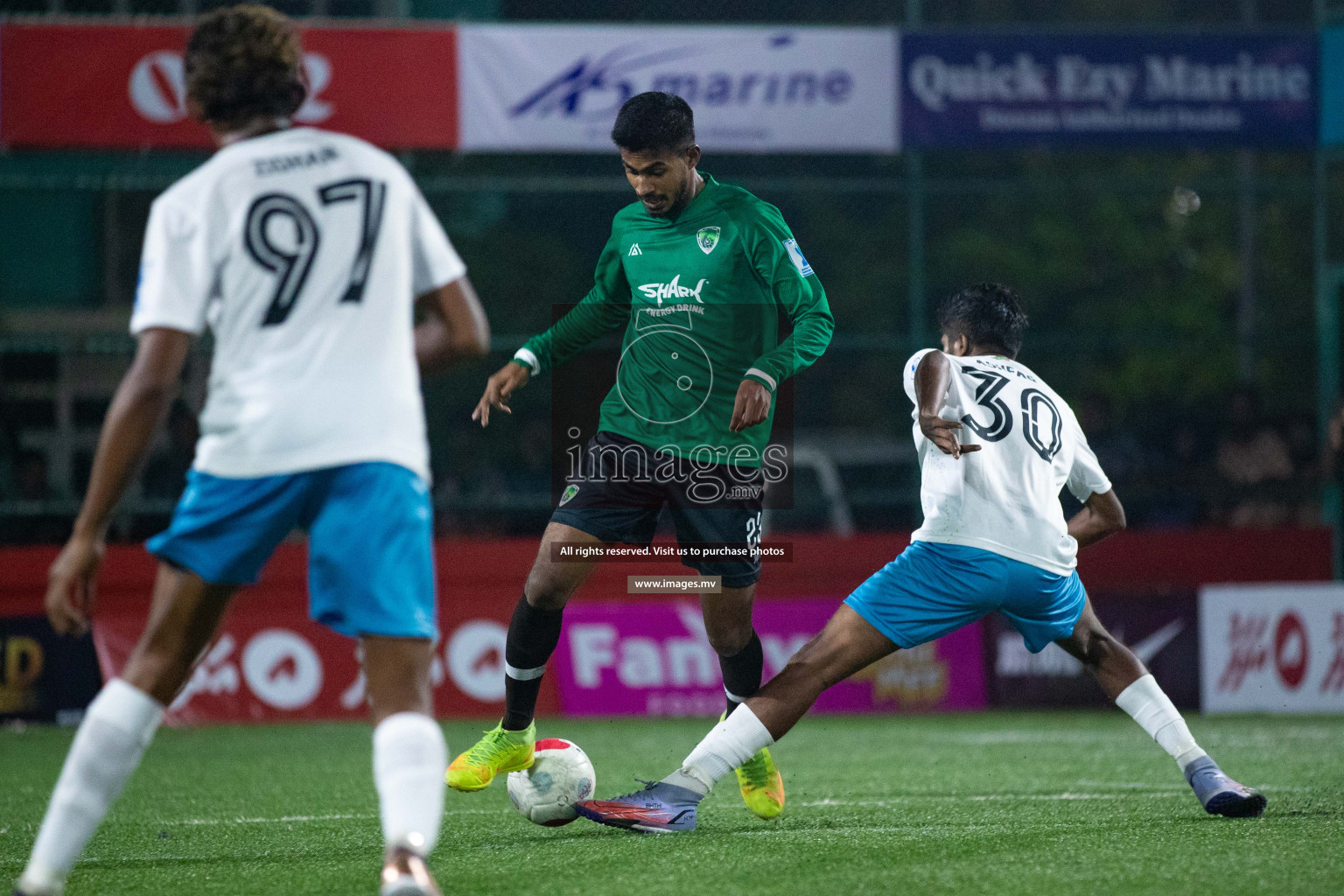 HDh. Finey vs Hdh. Makunudhoo in Day 3 of Golden Futsal Challenge 2023 on 07 February 2023 in Hulhumale, Male, Maldives