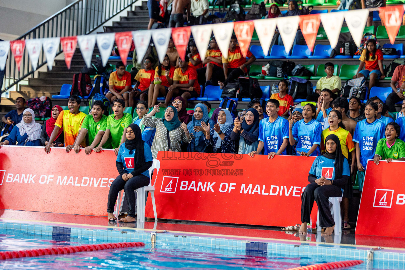 Day 3 of National Swimming Competition 2024 held in Hulhumale', Maldives on Sunday, 15th December 2024. Photos: Hassan Simah / images.mv