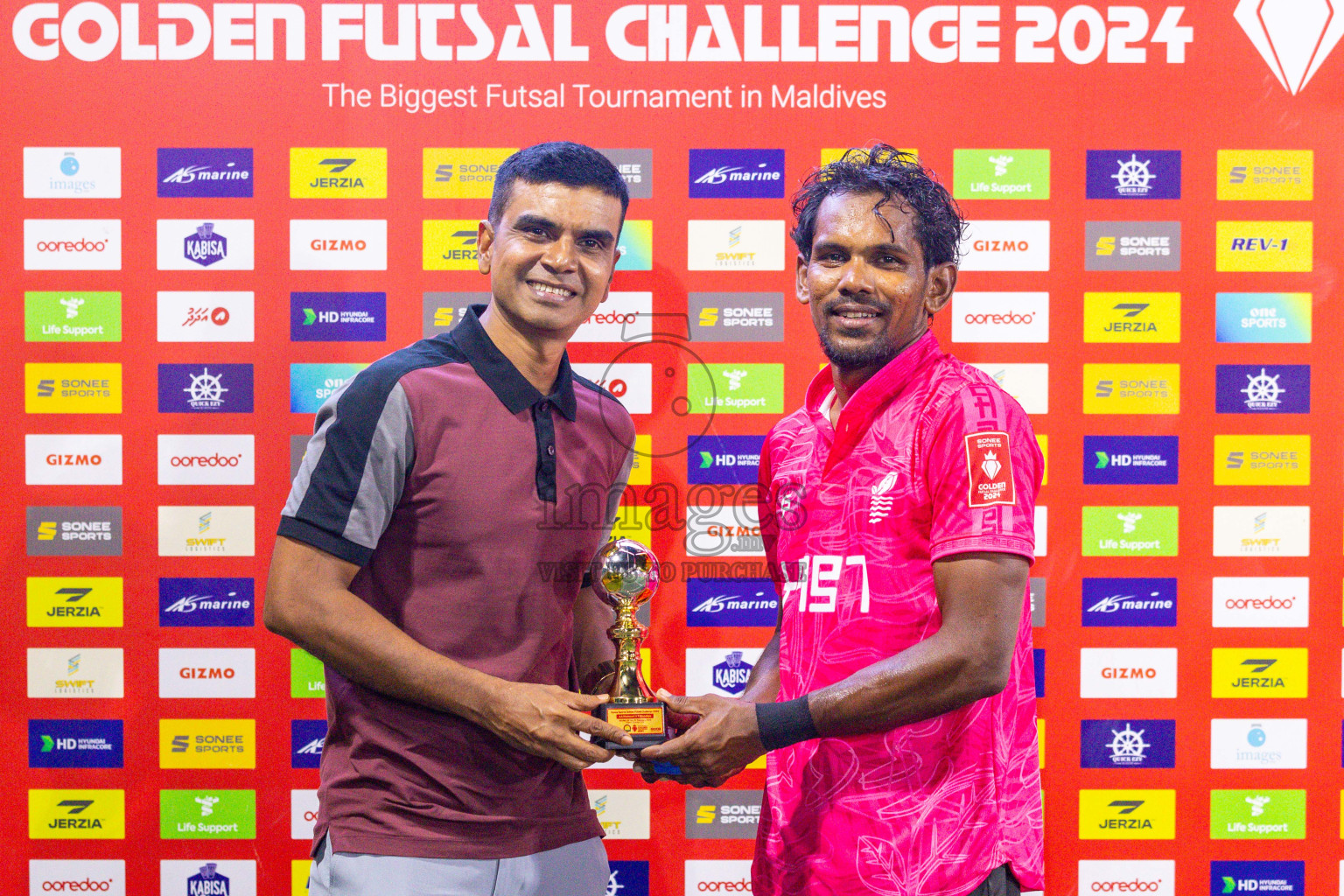 F Bilehdhoo vs AA Mathiveri in Round of 16 on Day 40 of Golden Futsal Challenge 2024 which was held on Tuesday, 27th February 2024, in Hulhumale', Maldives Photos: Ismail Thoriq / images.mv