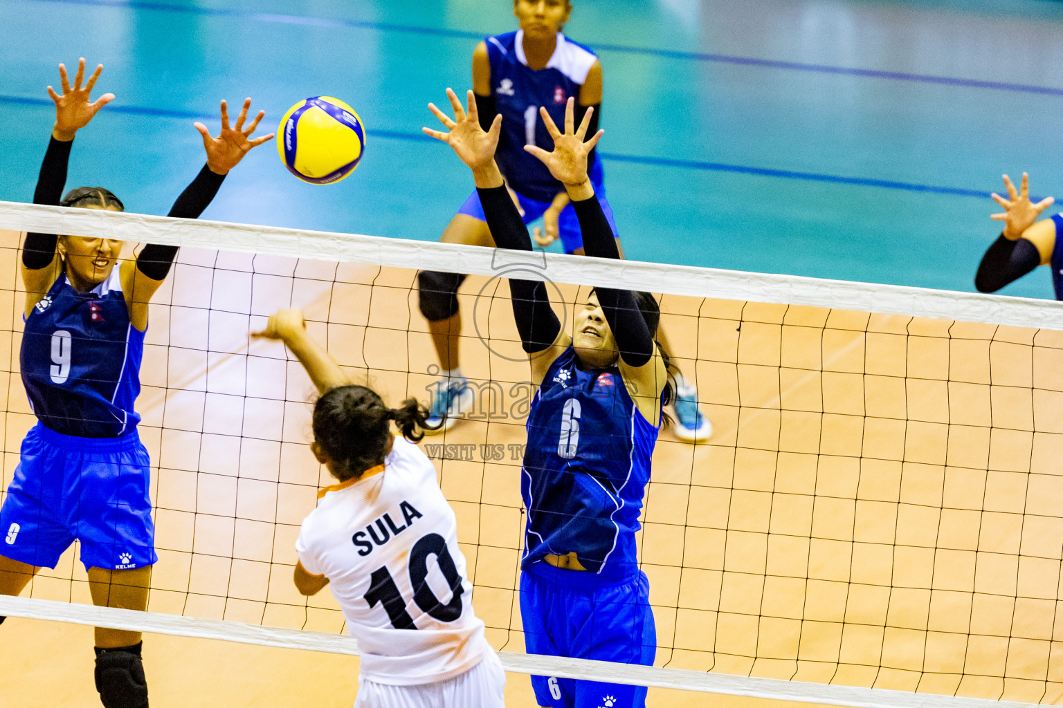 Nepal vs Sri Lanka in Day 1 of CAVA U20 Woman's Volleyball Championship 2024 was held in Social Center, Male', Maldives on 18th July 2024. Photos: Nausham Waheed / images.mv