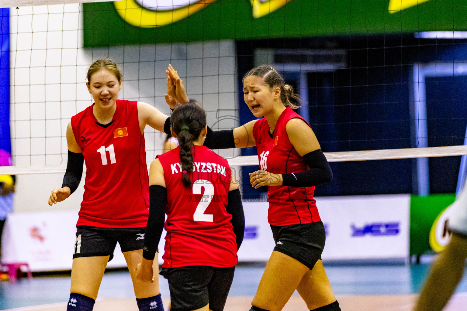 Nepal vs Kyrgyzstan in Day 2 of CAVA U20 Woman's Volleyball Championship 2024 was held in Social Center, Male', Maldives on 19th July 2024. Photos: Nausham Waheed / images.mv