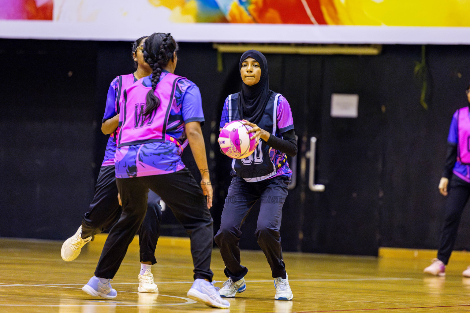 N Sports Academy B vs N Sports Academy A U17 Finals of 3rd Netball Junior Championship, held at Social Center on Saturday, 25th January 2025 . Photos: Nausham Waheed / images.mv