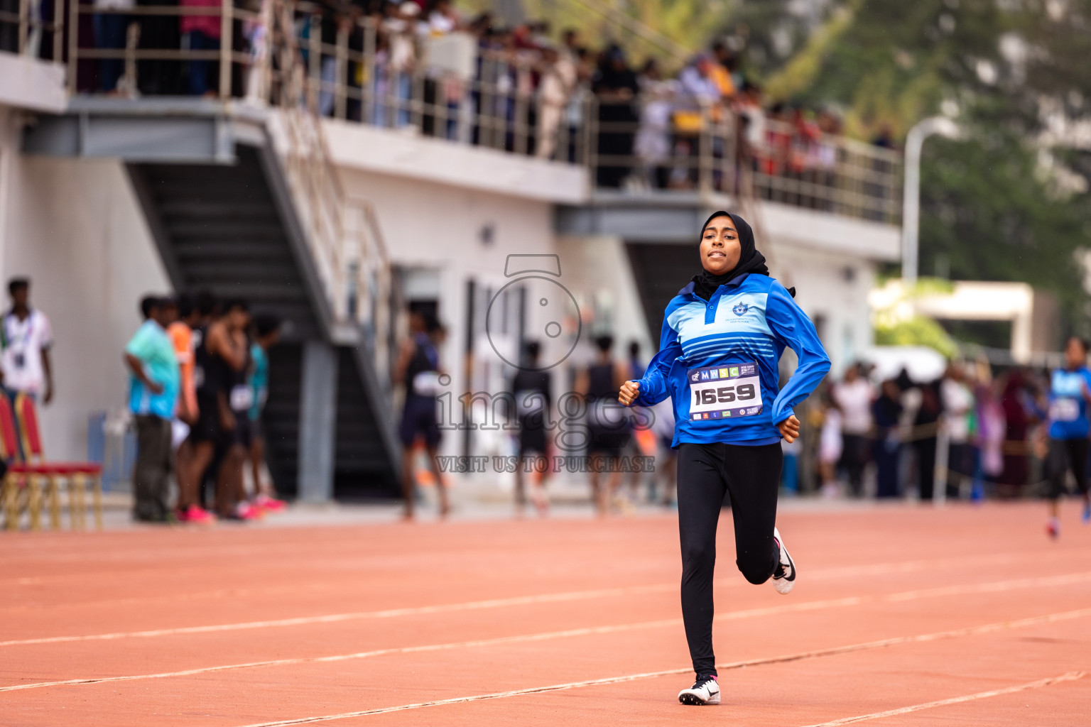 Day 6 of MWSC Interschool Athletics Championships 2024 held in Hulhumale Running Track, Hulhumale, Maldives on Thursday, 14th November 2024. Photos by: Ismail Thoriq / Images.mv