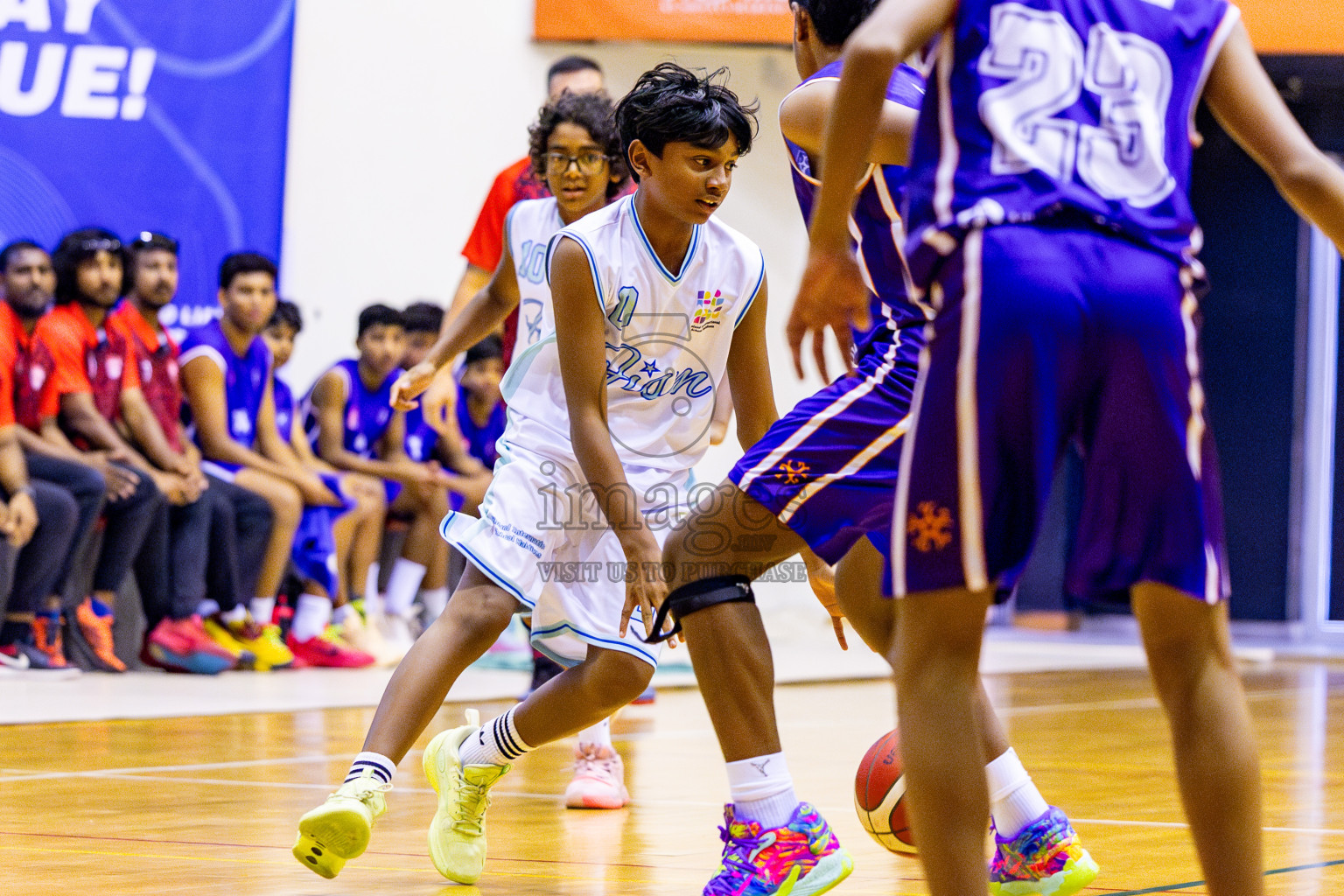 Ghiyasuddin International School vs Finland International School in day 28 of Junior Basketball Championship 2024 was held in Social Center, Male', Maldives on Thursday, 12th December 2024. Photos: Nausham Waheed / images.mv