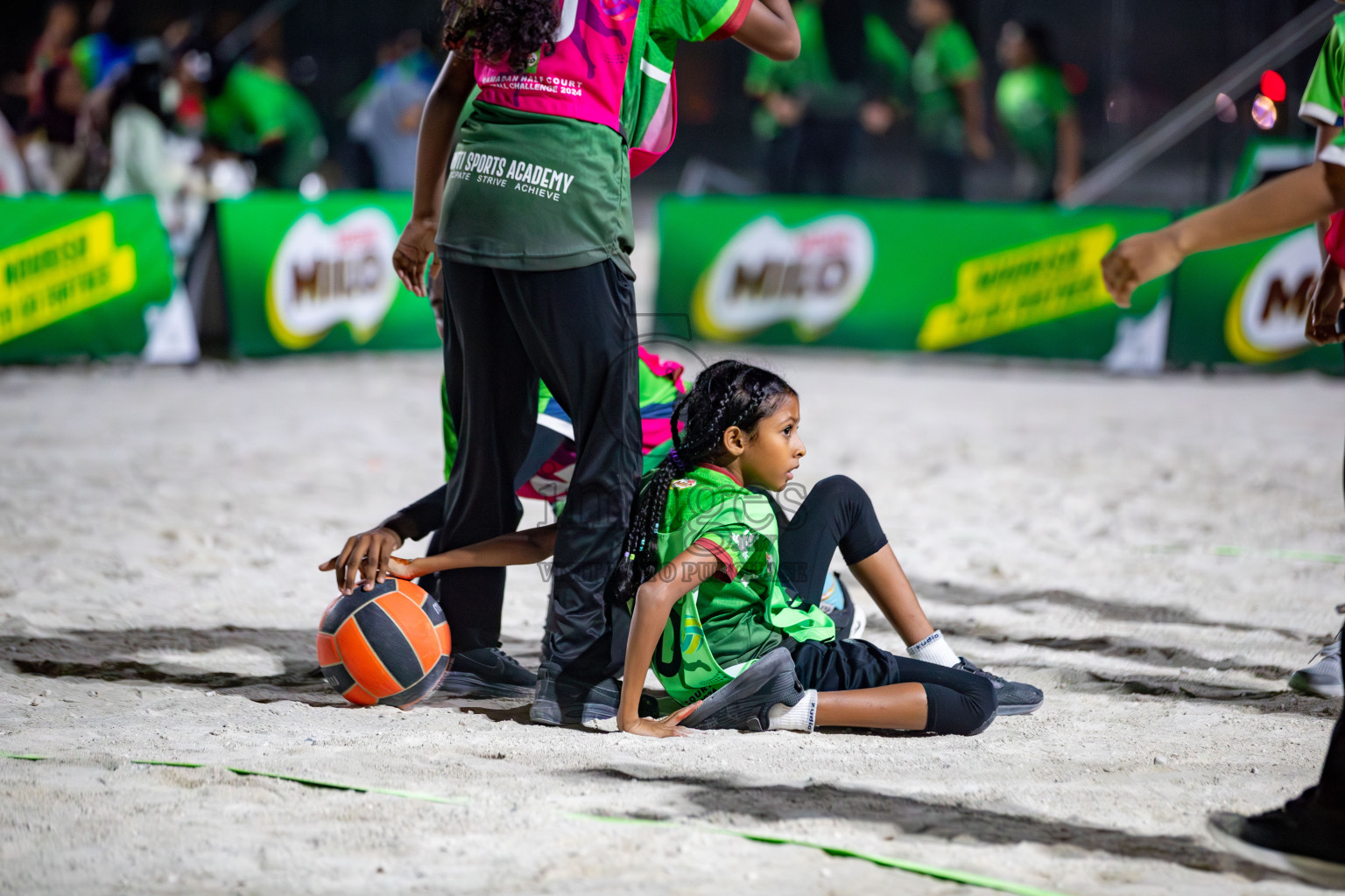 Day 4 of Milo Ramadan Half Court Netball Challenge on 24th March 2024, held in Central Park, Hulhumale, Male', Maldives