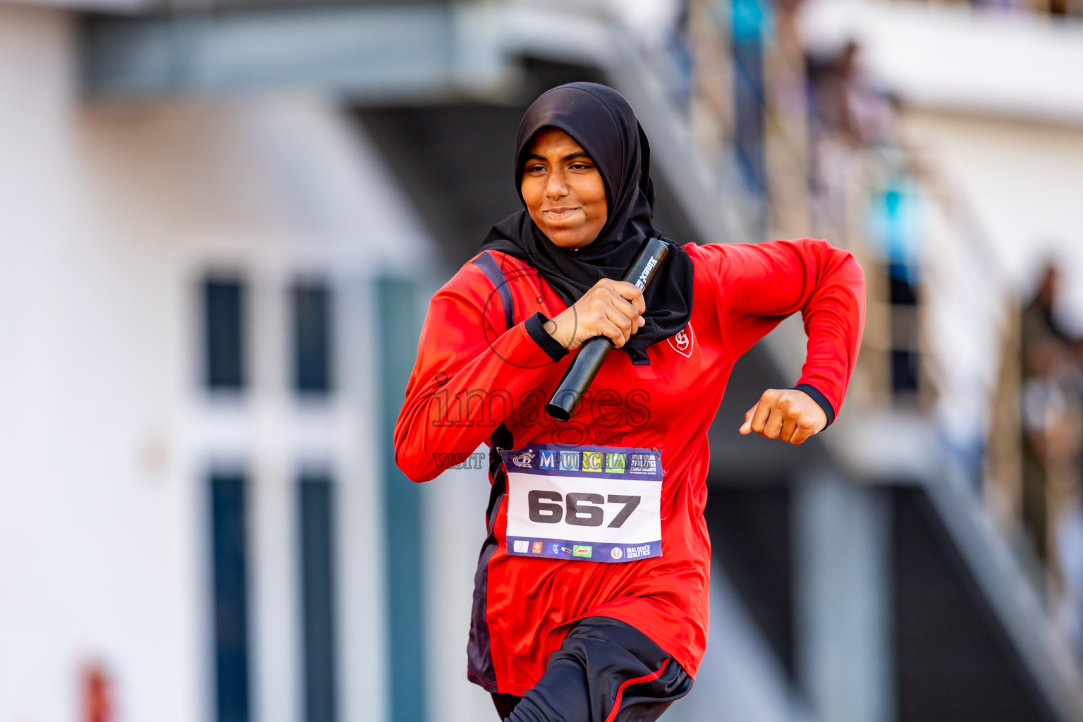 Day 5 of MWSC Interschool Athletics Championships 2024 held in Hulhumale Running Track, Hulhumale, Maldives on Wednesday, 13th November 2024. Photos by: Nausham Waheed / Images.mv