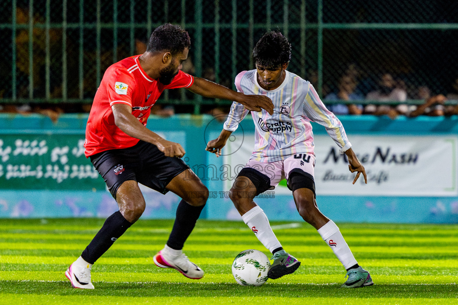 Ifhaams vs J Kovi Goani in Day 1 of Laamehi Dhiggaru Ekuveri Futsal Challenge 2025 was held on Thursday, 24th July 2025, at Dhiggaru Futsal Ground, Dhiggaru, Maldives Photos: Nausham Waheed / images.mv