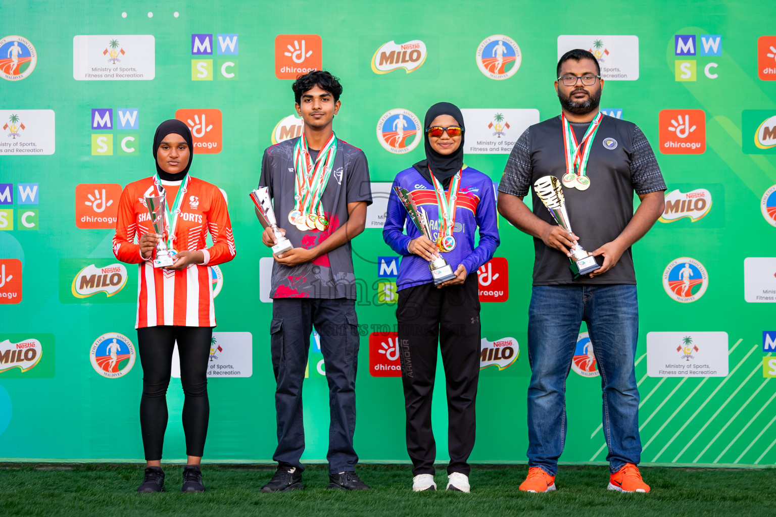 Day 3 of 12th Milo Association Championships was held in Ekuveni Track at Male', Maldives on Saturday, 26th April 2025. Photos: Nausham Waheed / images.mv
