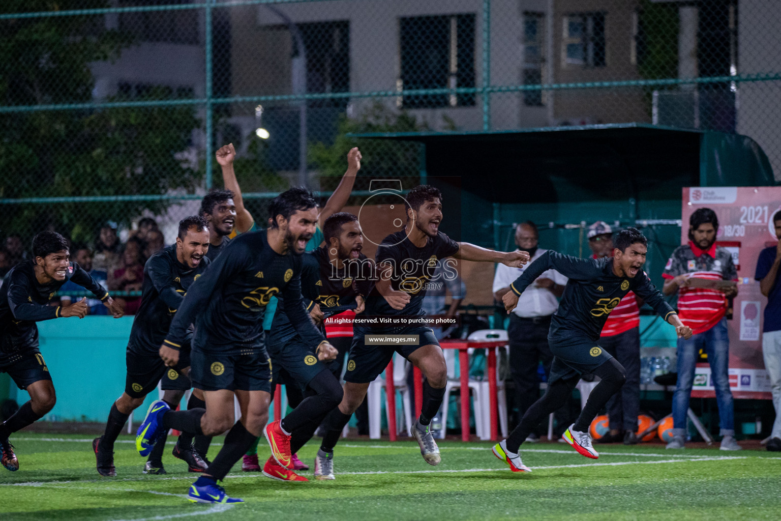 Prison Club vs MACL in the Quarter Finals of Club Maldives 2021 held at Hulhumale;, on 12th December 2021 Photos: Ismail Thoriq / images.mv