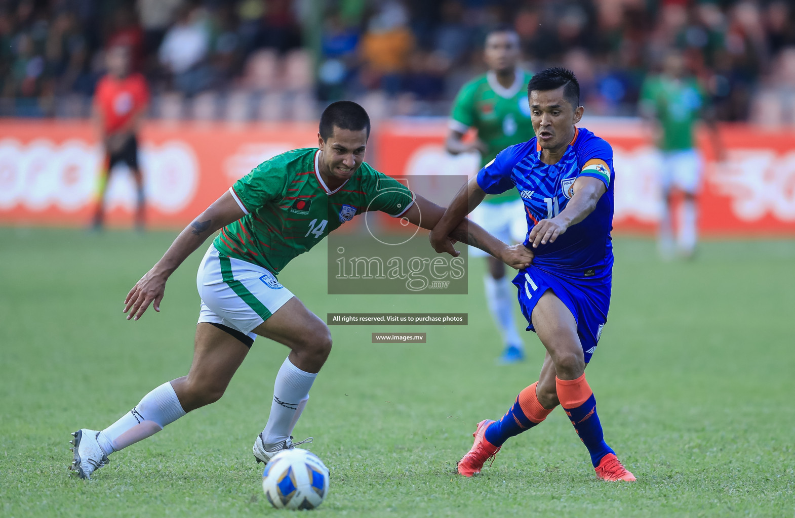 Bangladesh vs India in SAFF Championship 2021 held on 1st October 2021 in Galolhu National Stadium, Male', Maldives