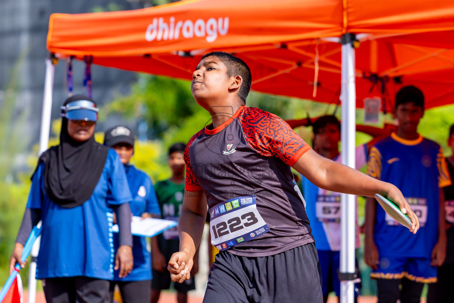 Day 4 of MWSC Interschool Athletics Championships 2024 held in Hulhumale Running Track, Hulhumale, Maldives on Tuesday, 12th November 2024. Photos by: Nausham Waheed / Images.mv