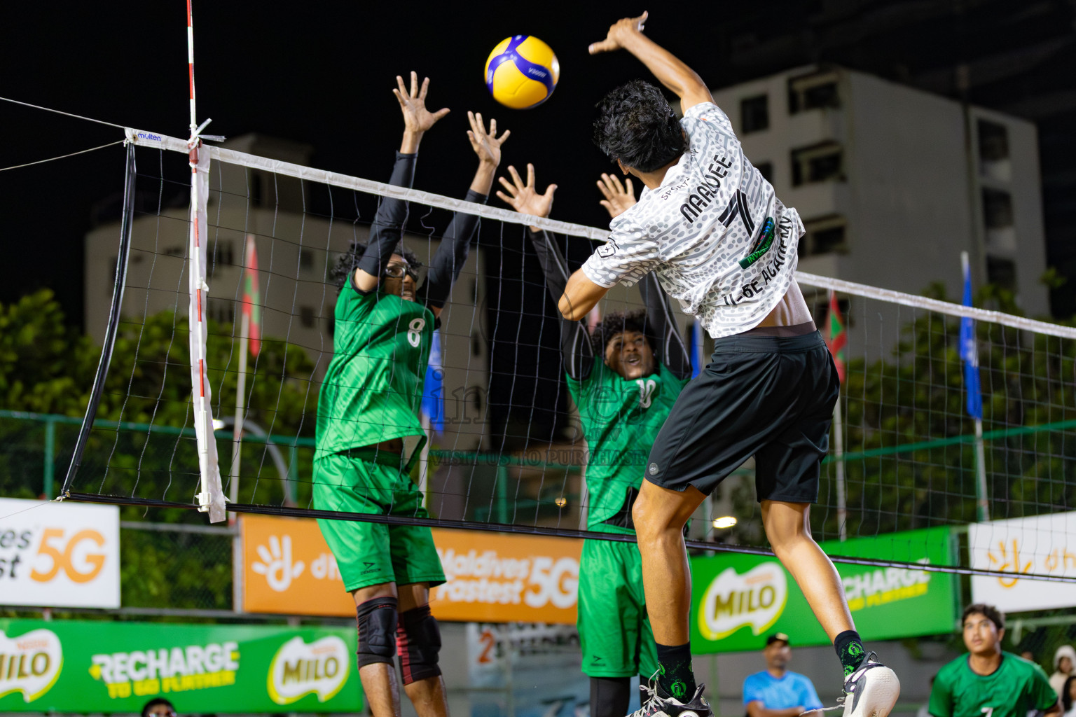 Semi Finals of Milo National Junior Volleyball Championship 2025 Day 5 was held on Thursday, 27th November 2025 at Ekuveni Turf Court Male', Maldives. Photos: Areef Adam / images.mv