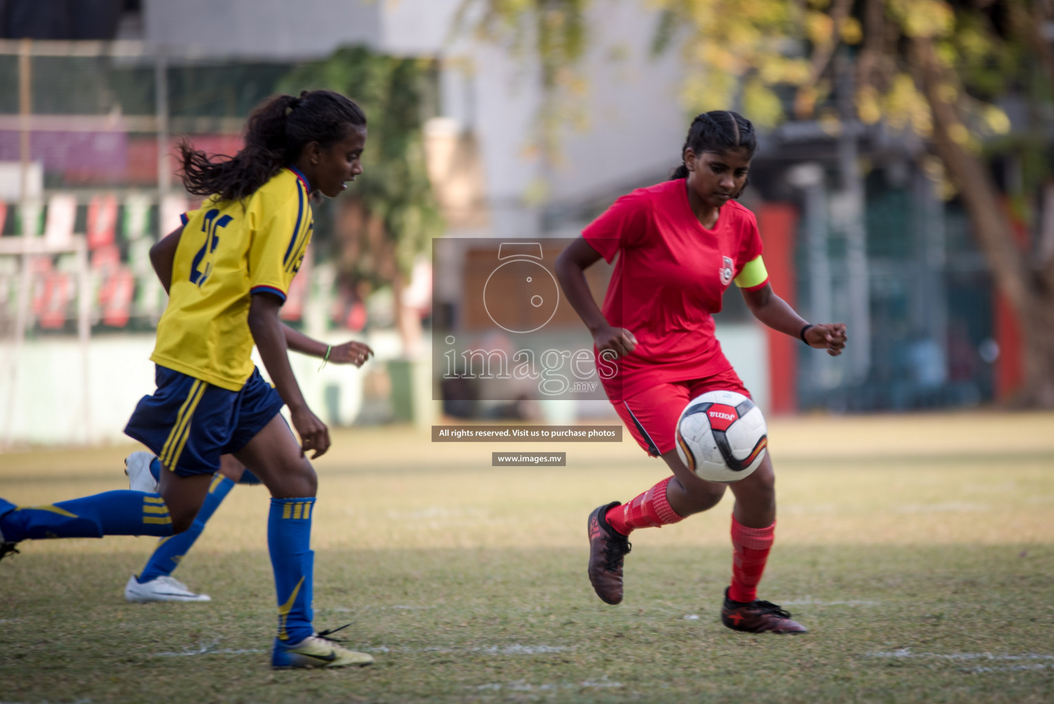 Friendly Match between Women Football's Academy vs Elizabeth Moir School held in Henveiru Stadium, Male' on 31st March 2019. (Photos: Ismail Thoriq / images.mv)