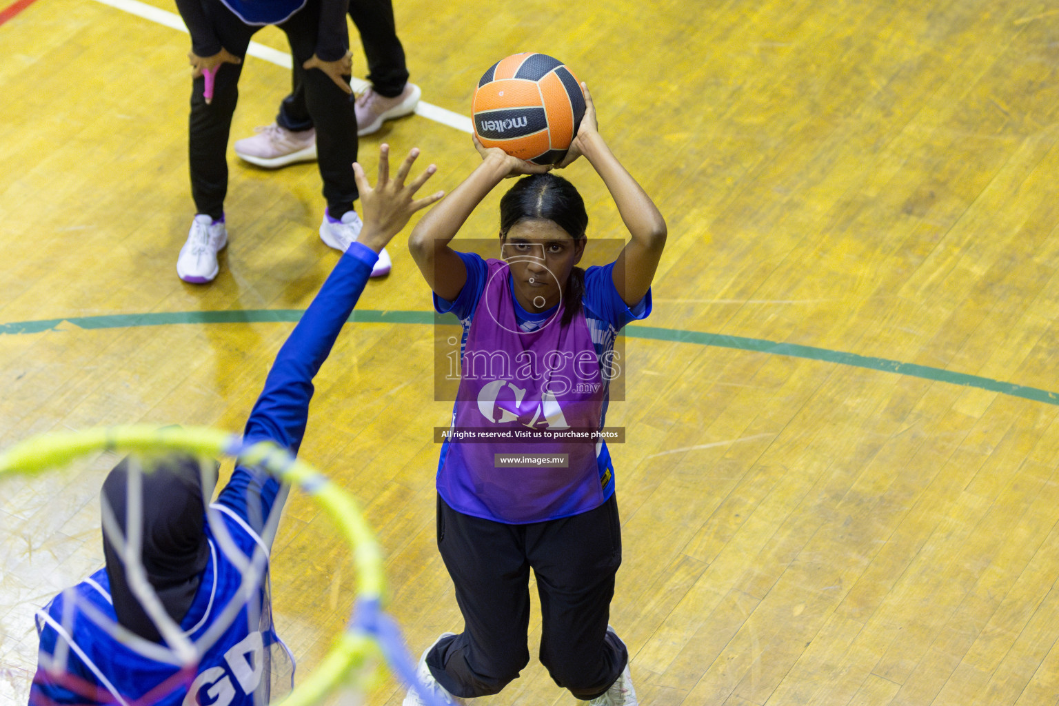 Day 11 of 24th Interschool Netball Tournament 2023 was held in Social Center, Male', Maldives on 6th November 2023. Photos: Mohamed Mahfooz Moosa / images.mv