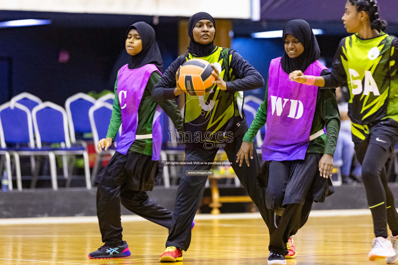 Day2 of 24th Interschool Netball Tournament 2023 was held in Social Center, Male', Maldives on 28th October 2023. Photos: Nausham Waheed / images.mv