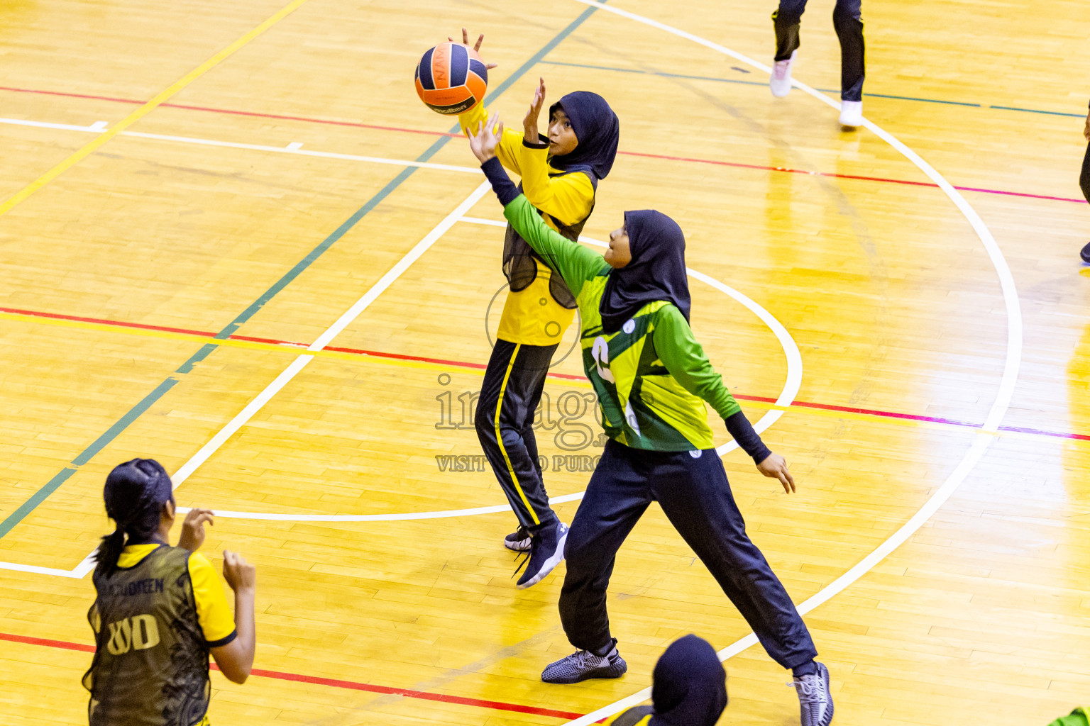 Day 13 of 25th Inter-School Netball Tournament was held in Social Center at Male', Maldives on Saturday, 24th August 2024. Photos: Nausham Waheed / images.mv