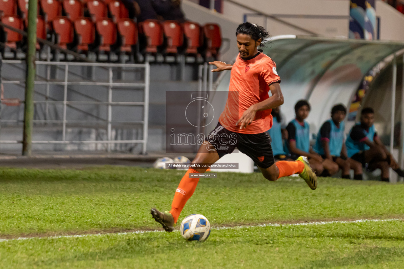 Club Eagles vs United Victory in Ooredoo Dhivehi Premier League 2021/22 on 07 July 2022, held in National Football Stadium, Male', Maldives