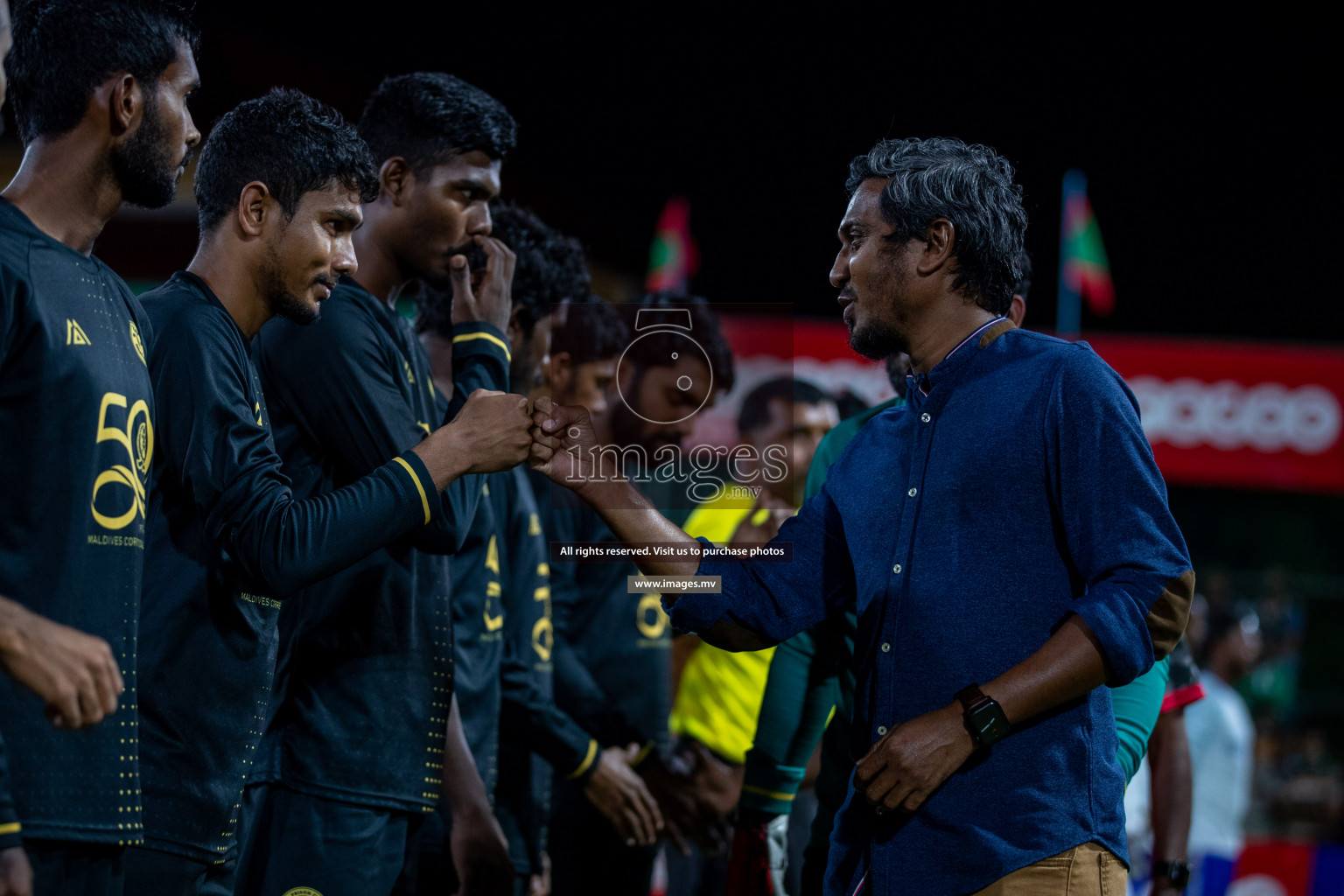 Prison Club vs MACL in the Quarter Finals of Club Maldives 2021 held at Hulhumale;, on 12th December 2021 Photos: Ismail Thoriq / images.mv