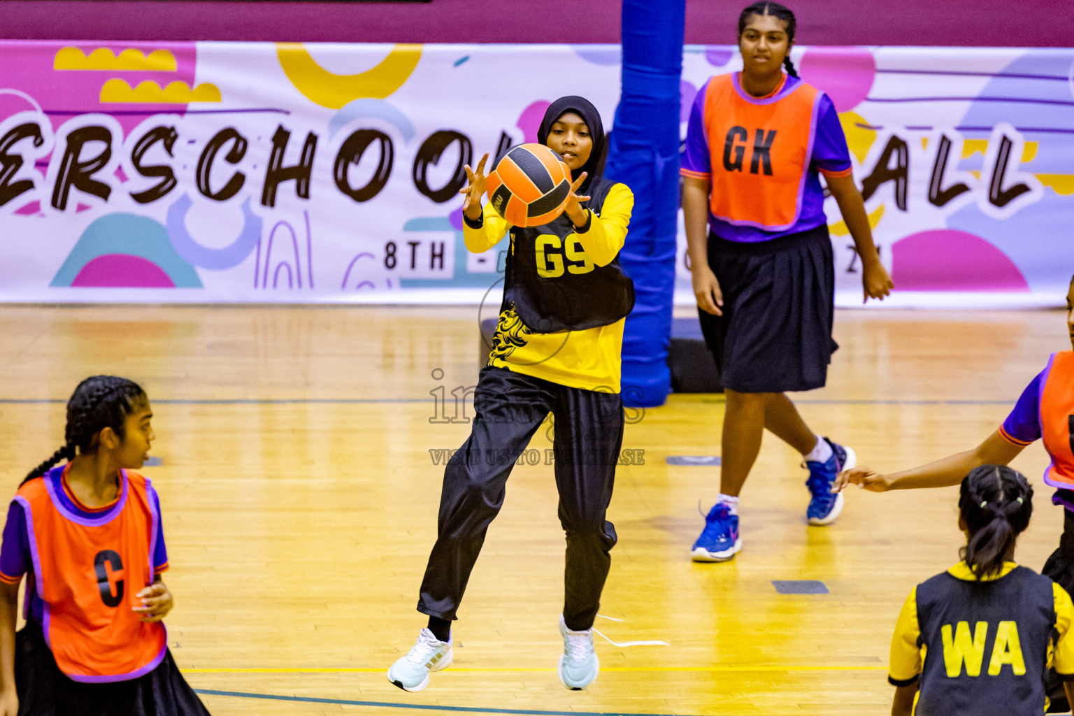 Day 7 of 25th Inter-School Netball Tournament was held in Social Center at Male', Maldives on Saturday, 17th August 2024. Photos: Nausham Waheed / images.mv