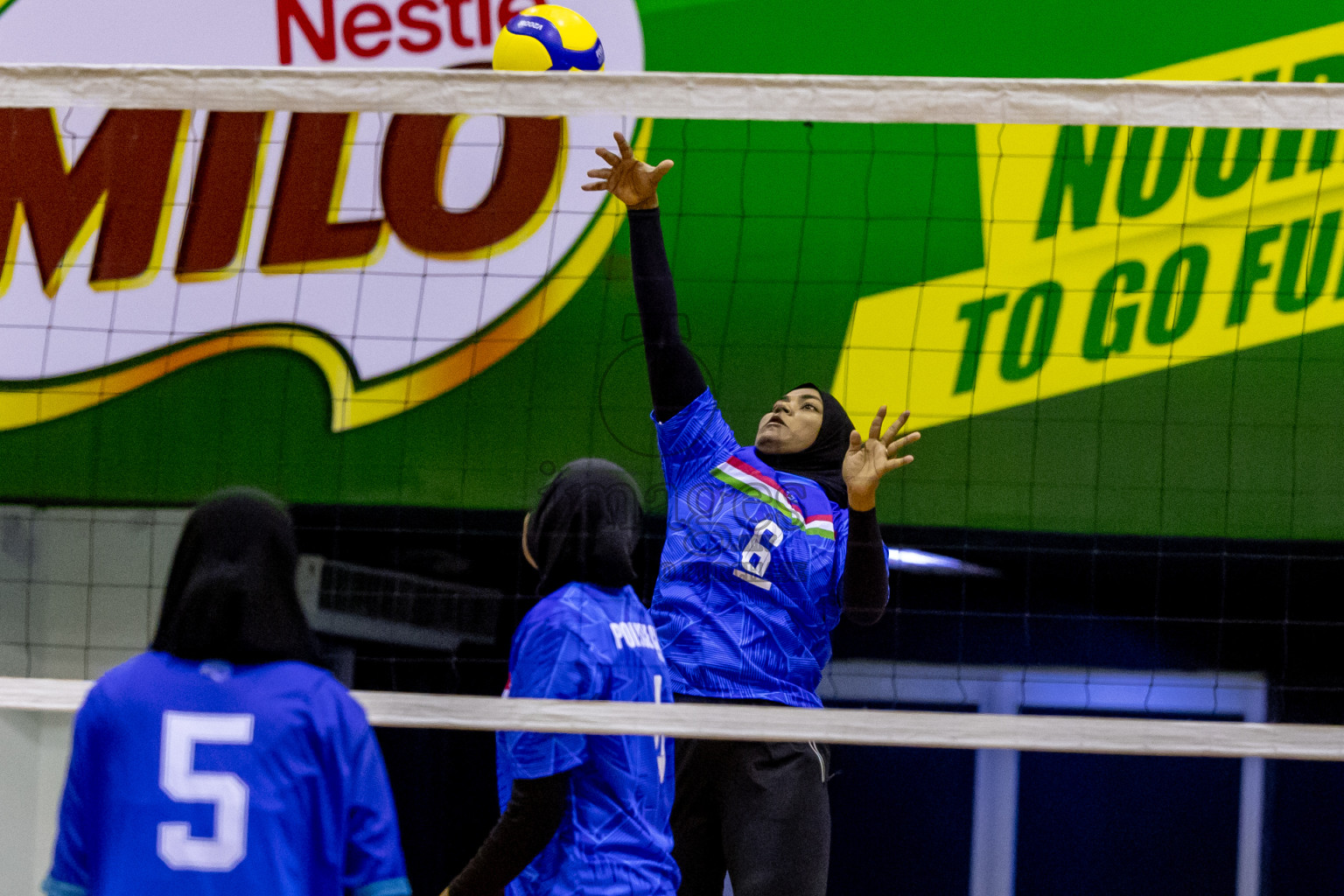 Day 2 of Women's Division of Milo VAM Cup 2024 held in Male', Maldives on Wednesday, 9th July 2024 at Social Center Indoor Hall Photos By: Nausham Waheed / images.mv