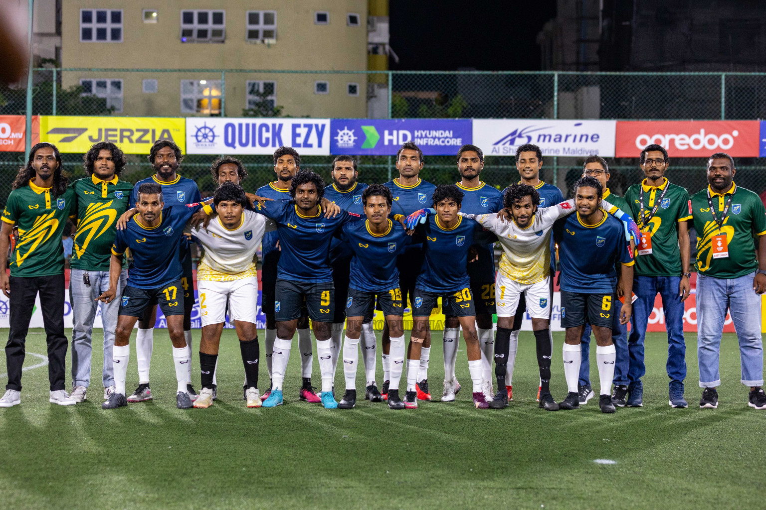 N Velidhoo vs N Miladhoo in Day 3 of Golden Futsal Challenge 2024 was held on Wednesday, 17th January 2024, in Hulhumale', Maldives
Photos: Ismail Thoriq / images.mv