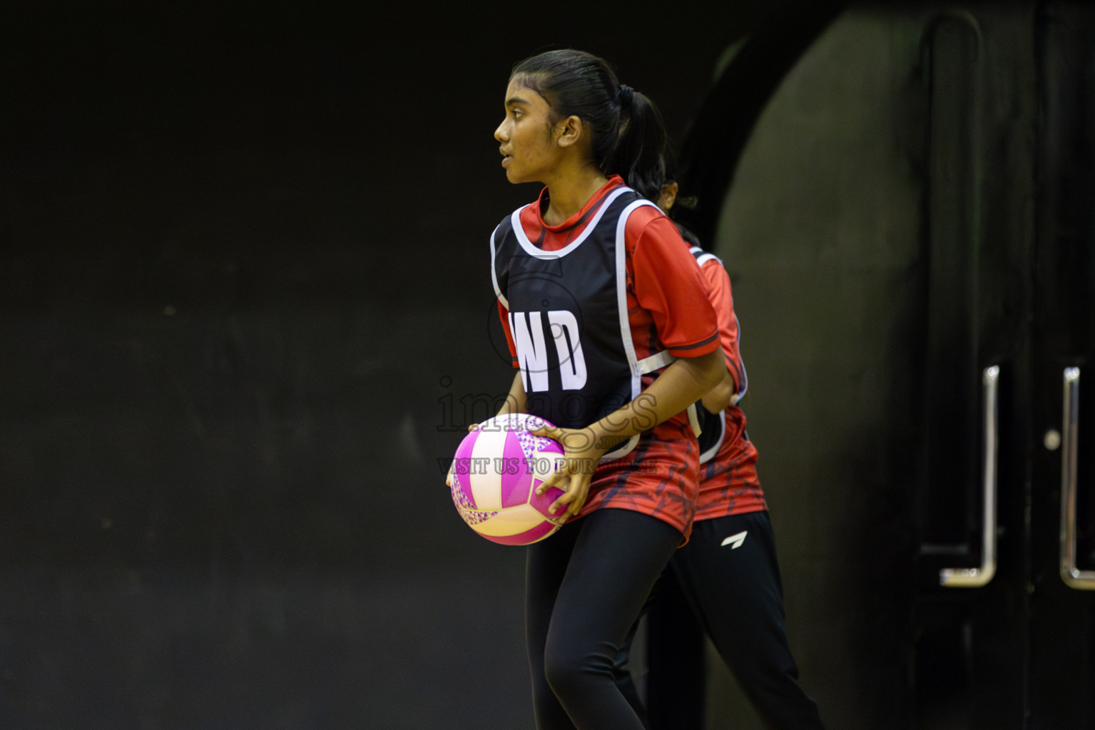 Fionti A team vs AIS Netball Academy in Day 3 of 3rd Netball Junior Championship, held at Social Center on Wednesday 22nd January 2025 . Photos: Shuu Abdul Sattar / images.mv